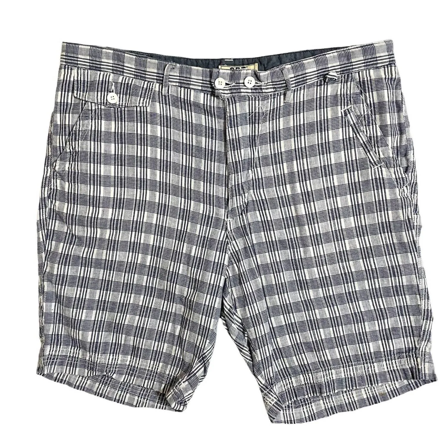 Men's Cotton Checkered Print Shorts In Multicolor
