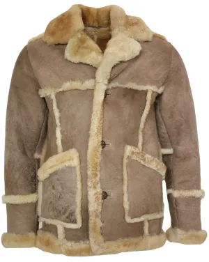 Men's Designer Winter Sheepskin Fur Coat-Zaragoza