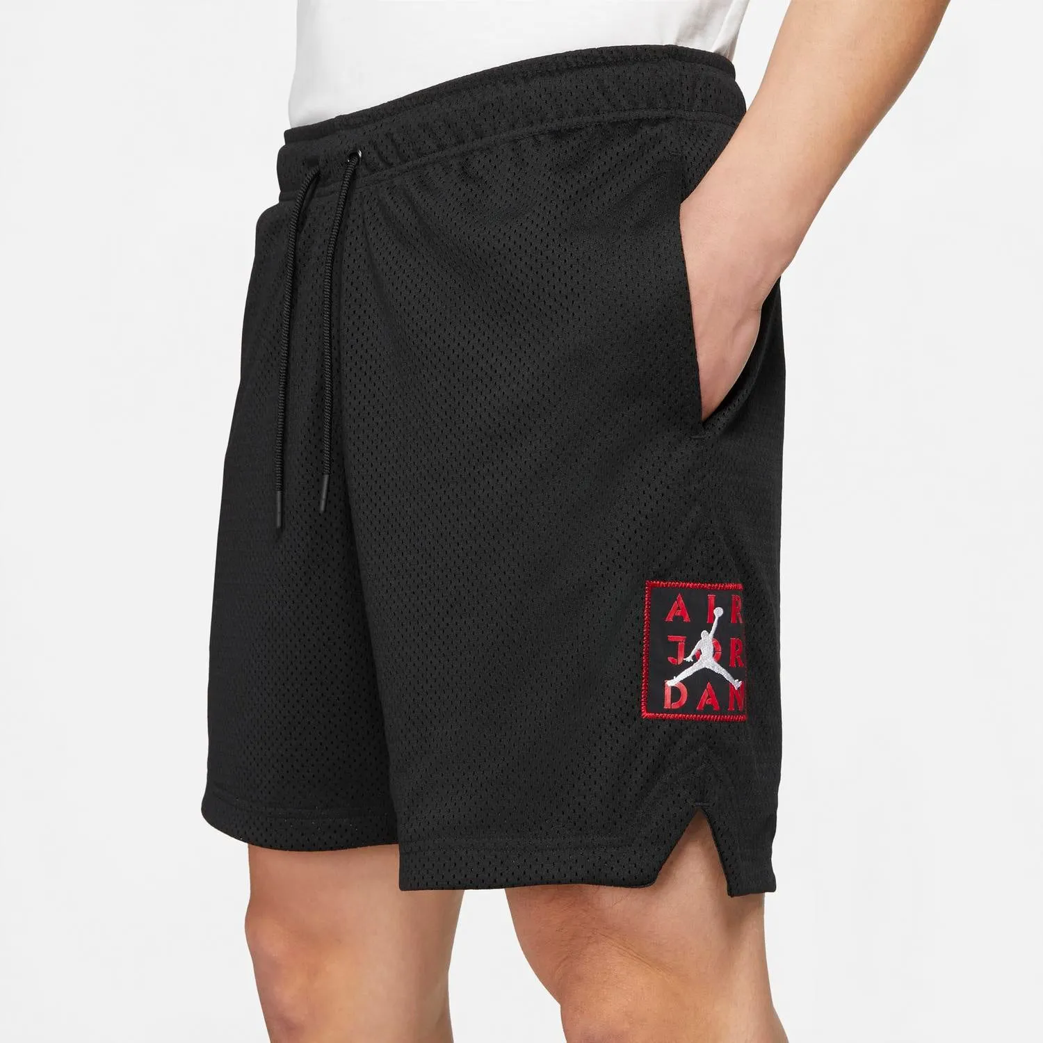 Men's Graphic Basketball Shorts In Black/red