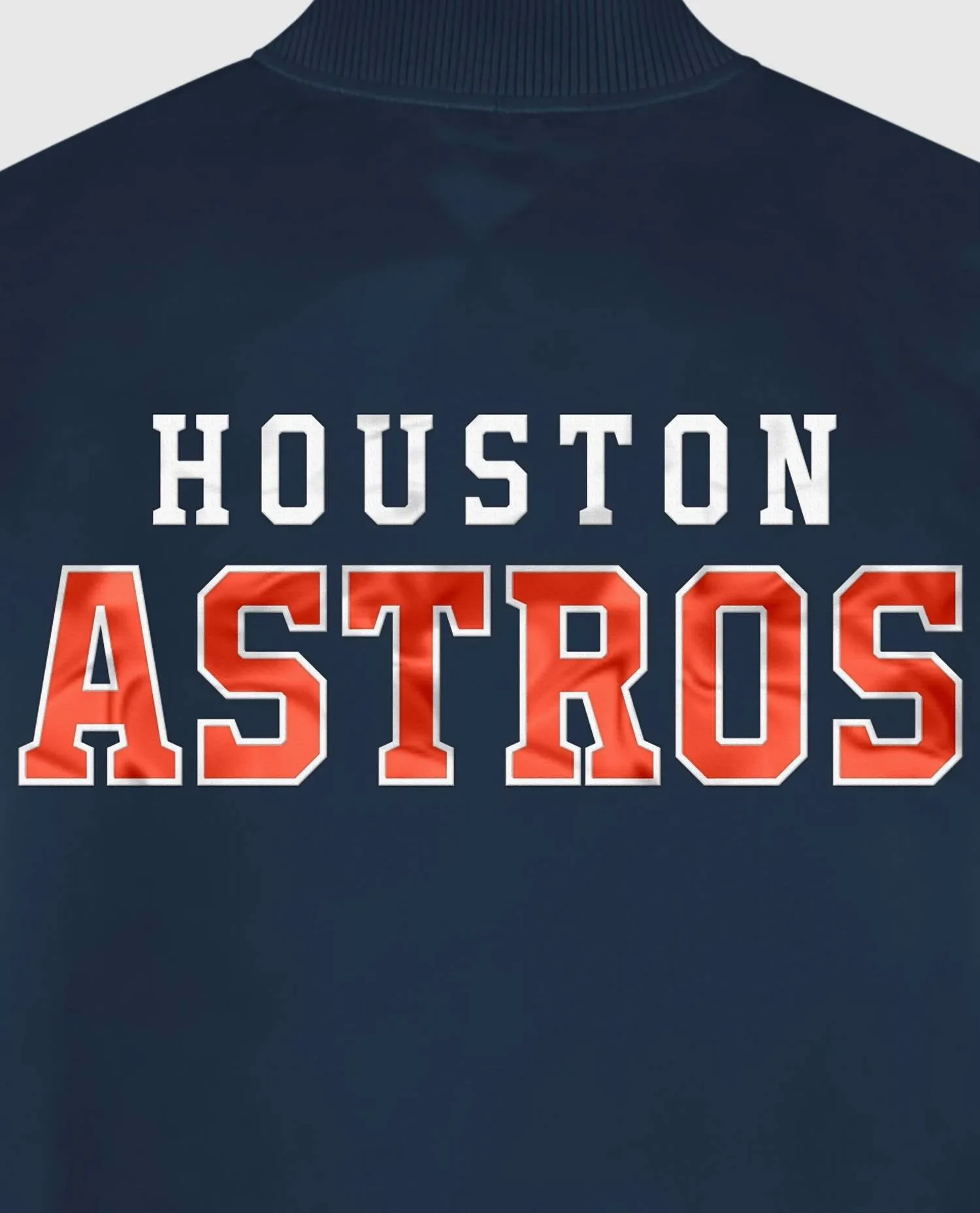 Men's Houston Astros Satin Full-Snap Jacket In Navy