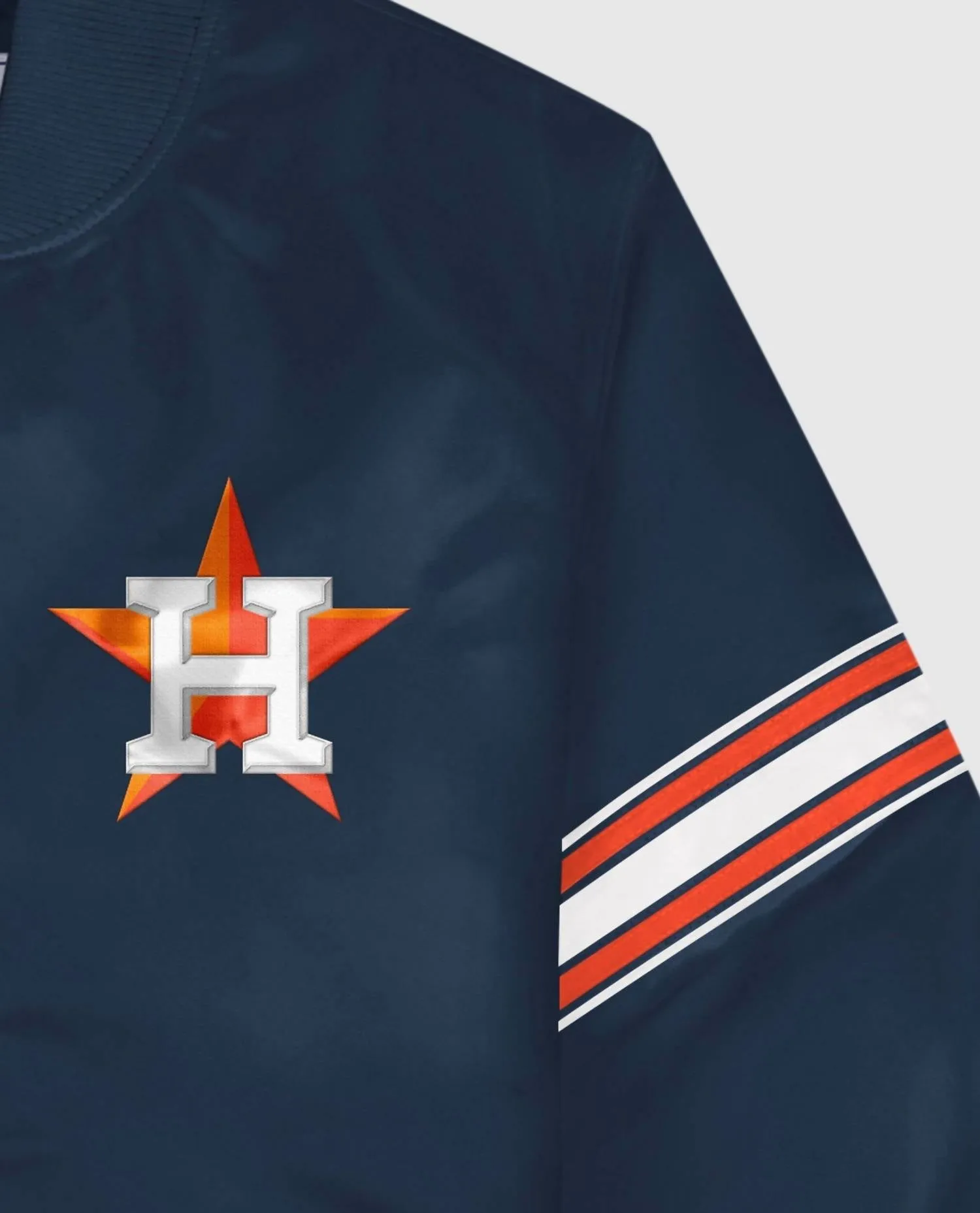 Men's Houston Astros Satin Full-Snap Jacket In Navy