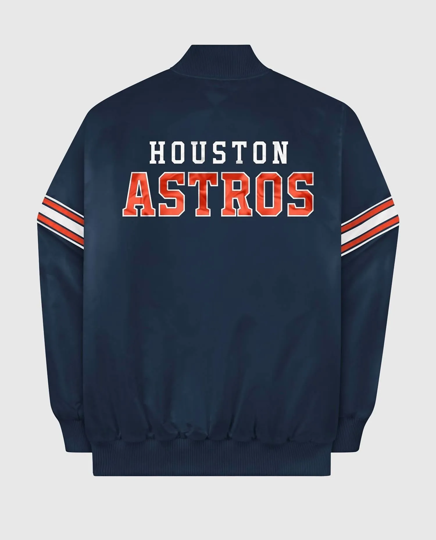 Men's Houston Astros Satin Full-Snap Jacket In Navy