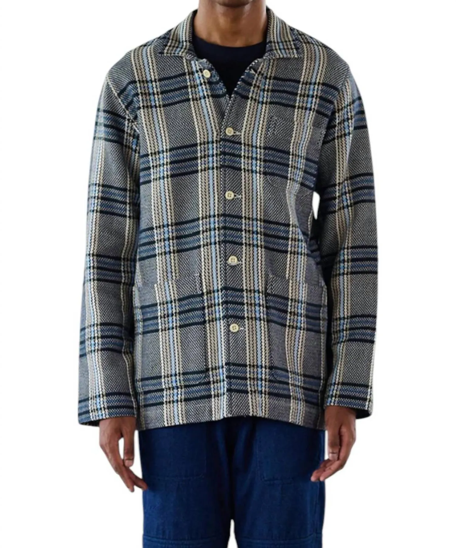 Men's N°106 Shirt Jacket In Chevron Weave