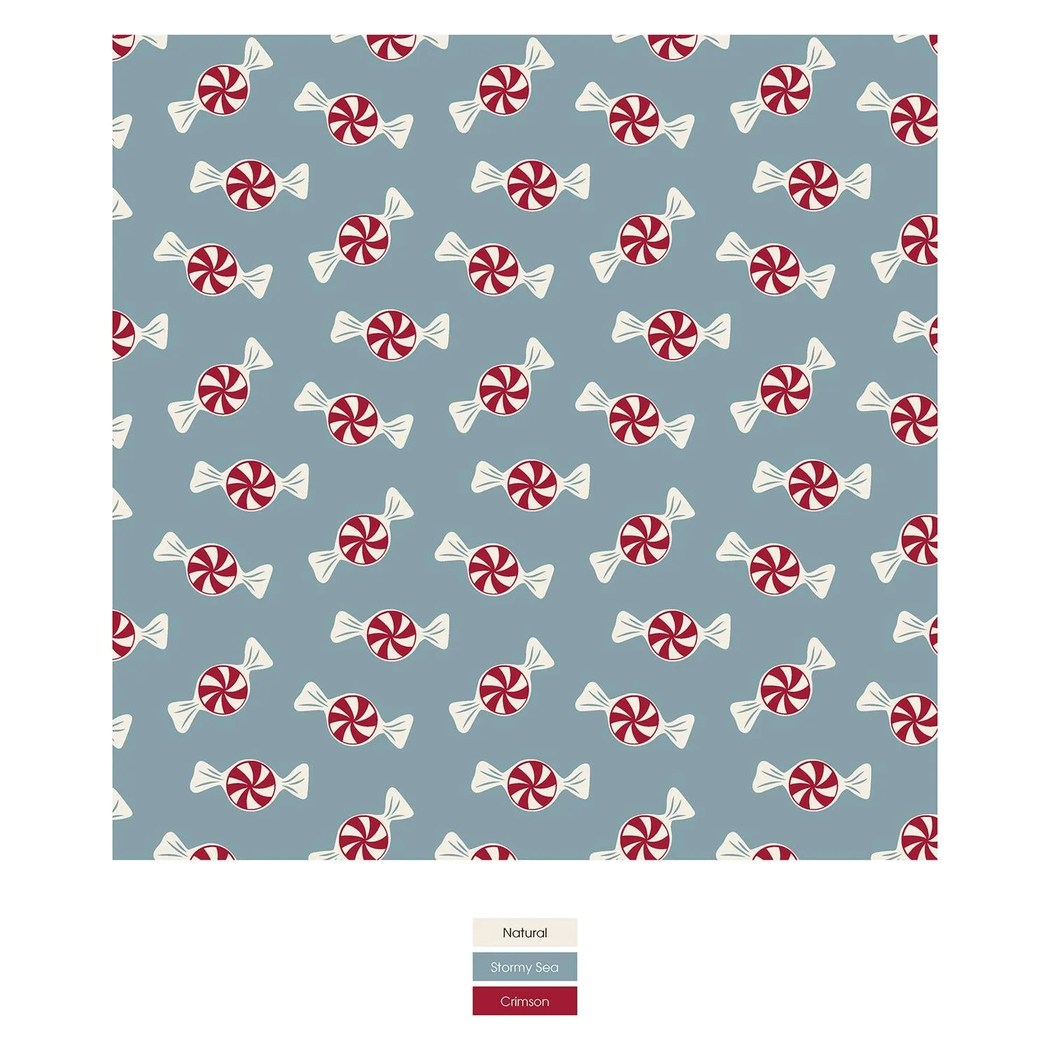 Men's Print Pajama Pants In Stormy Sea Peppermints