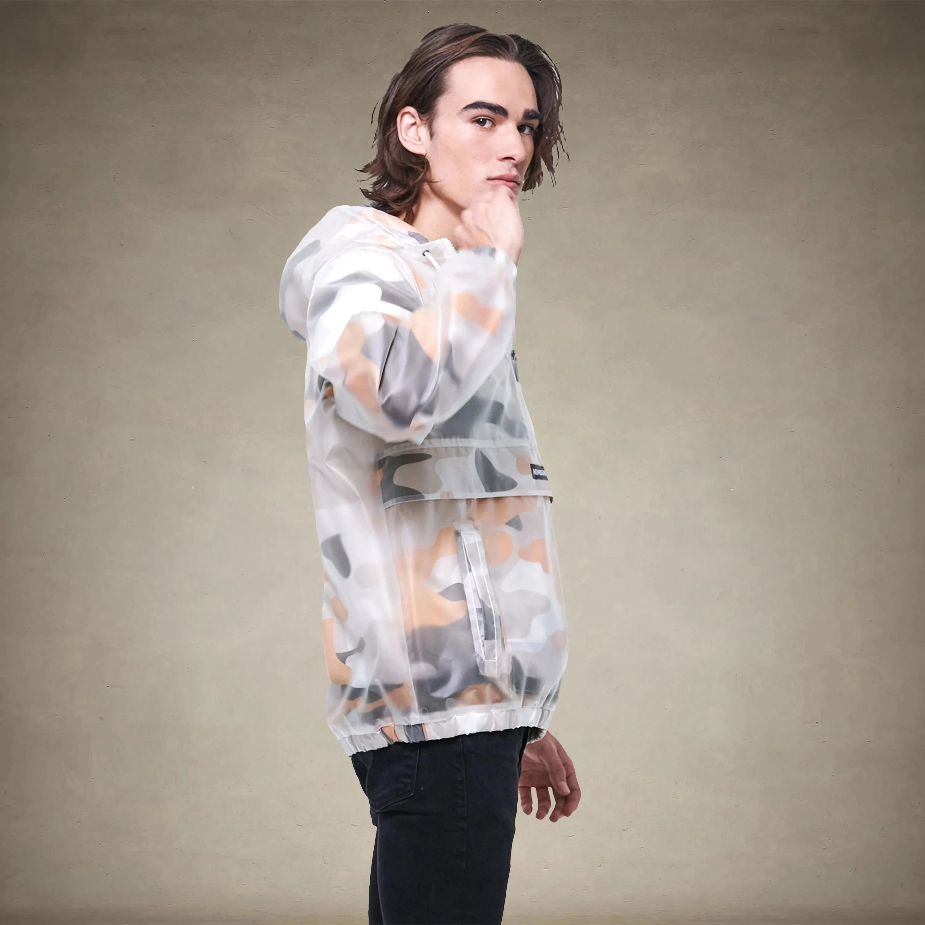 Men's Printed Camo   Translucent Layering Jacket