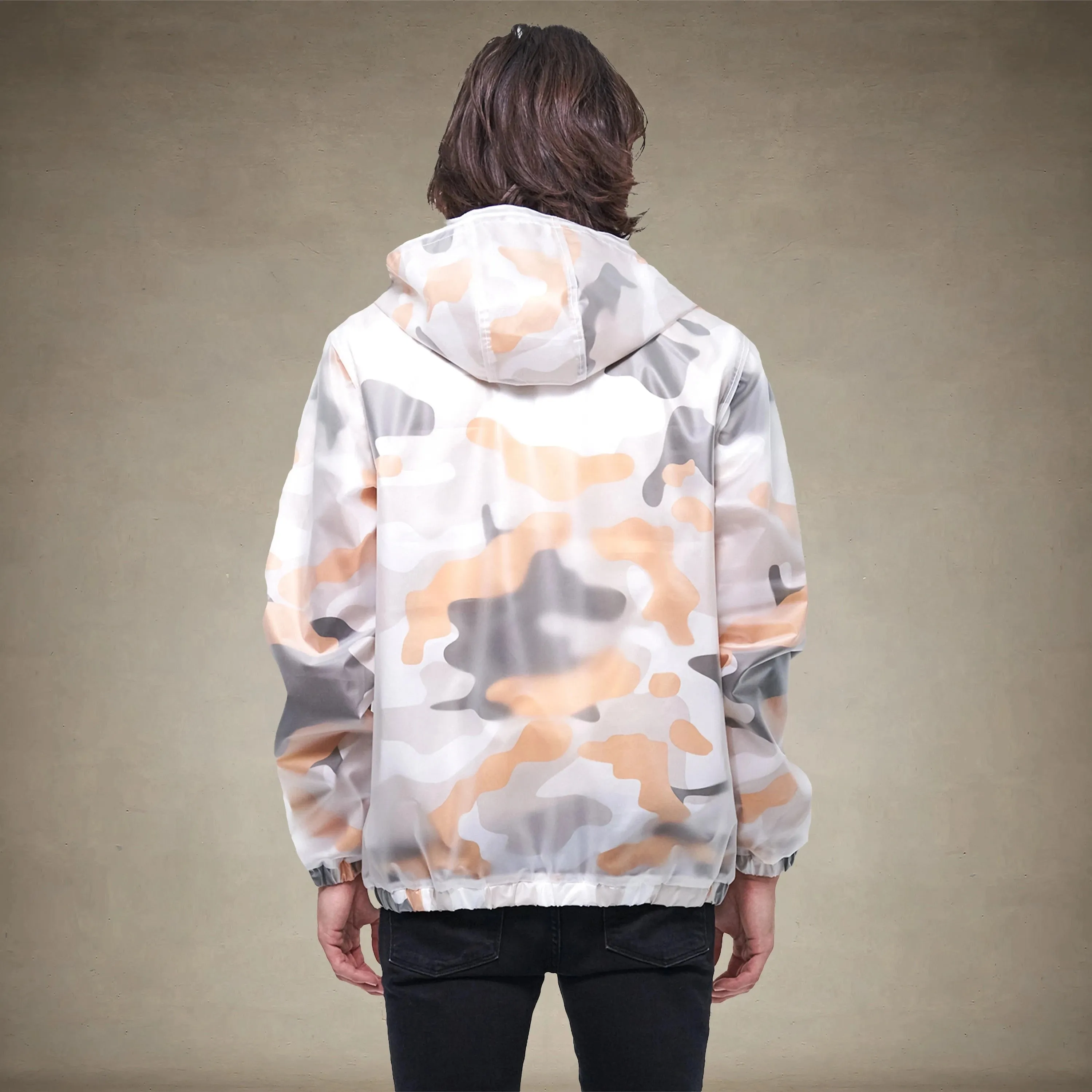 Men's Printed Camo   Translucent Layering Jacket