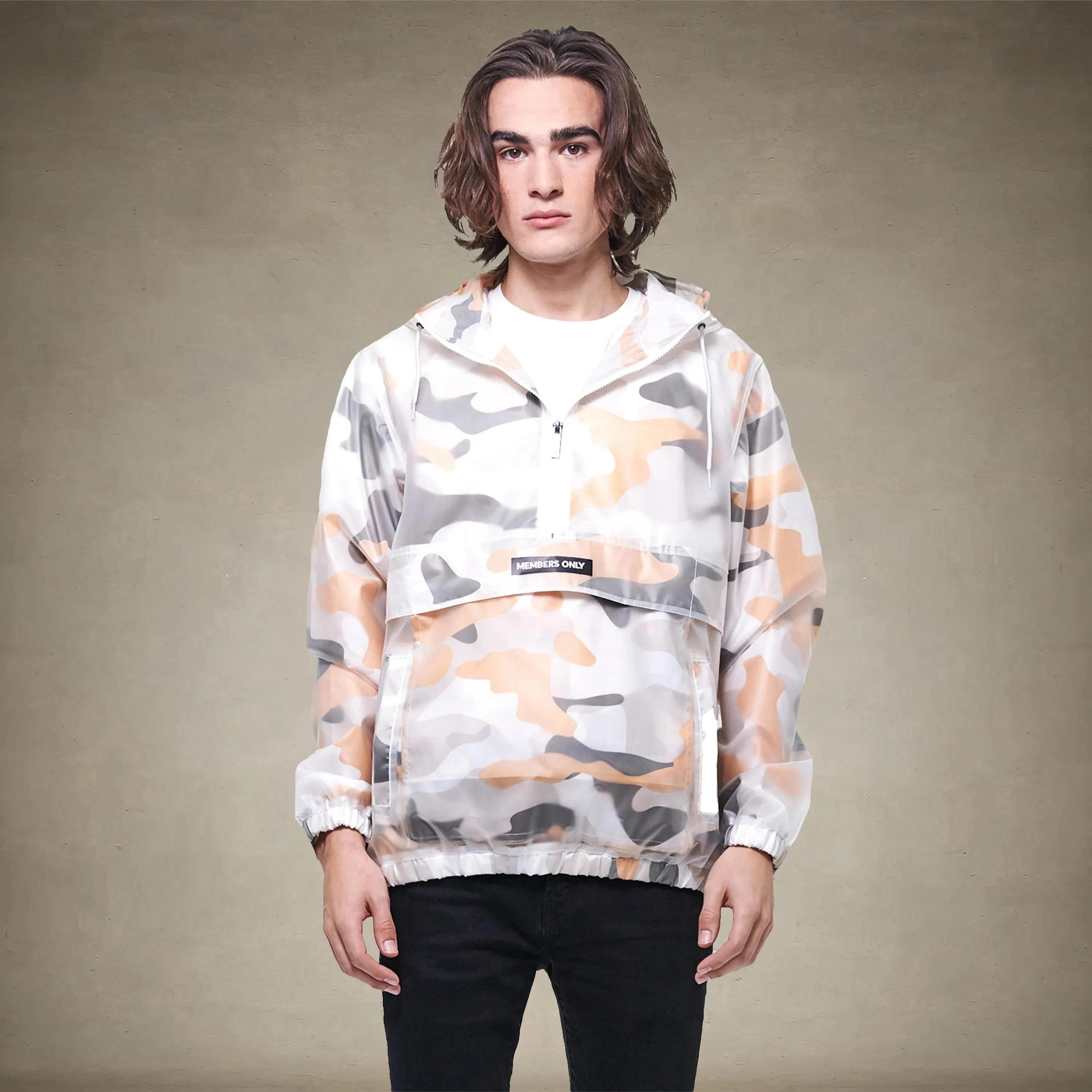 Men's Printed Camo   Translucent Layering Jacket