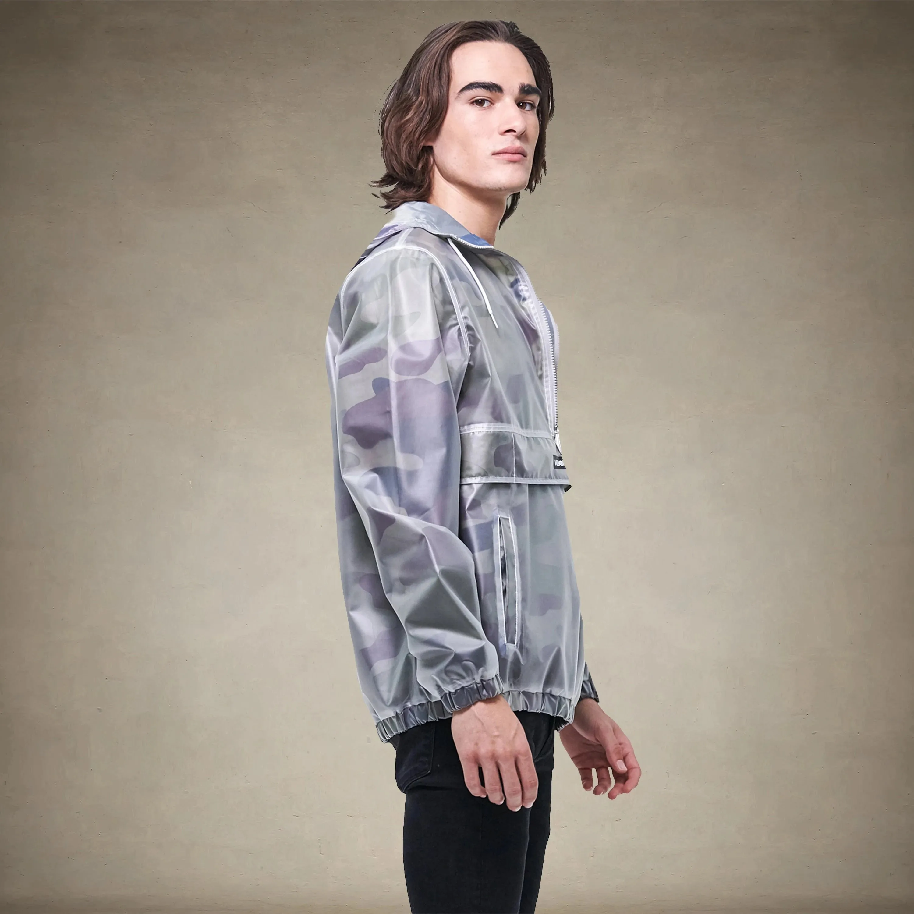 Men's Printed Camo   Translucent Layering Jacket