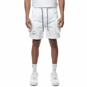 Men's Printed Nylon Utility Short In White
