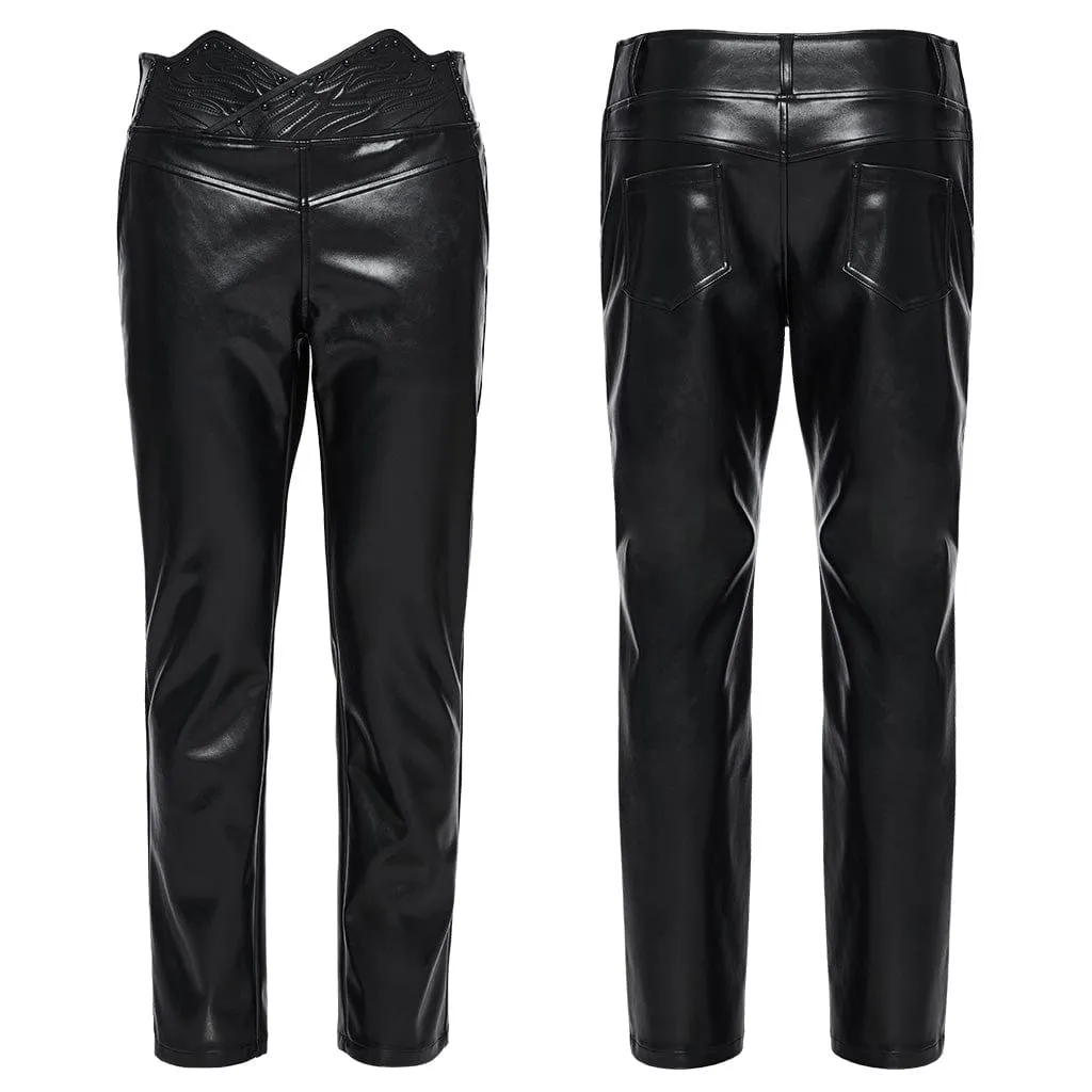 Men's Punk Printed Waistband Pants