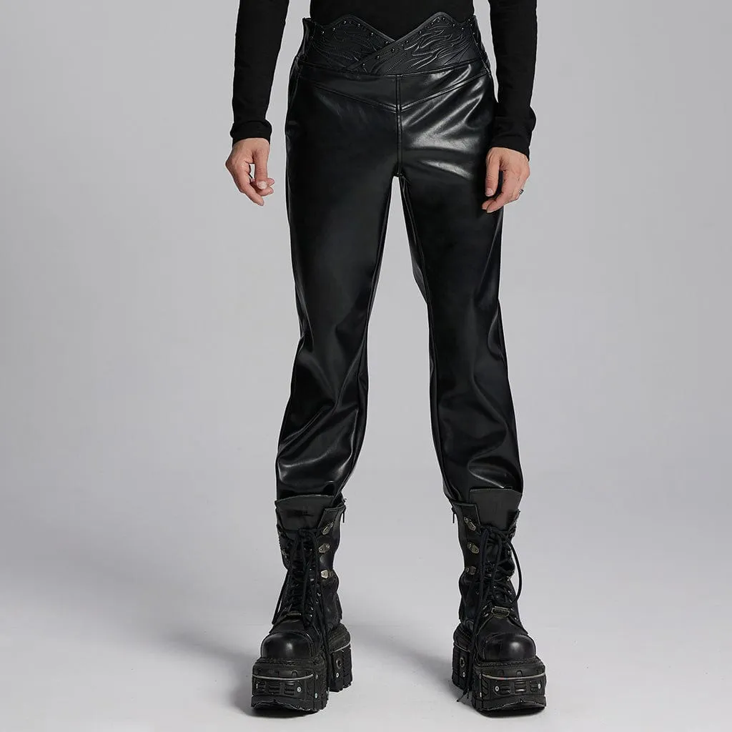 Men's Punk Printed Waistband Pants