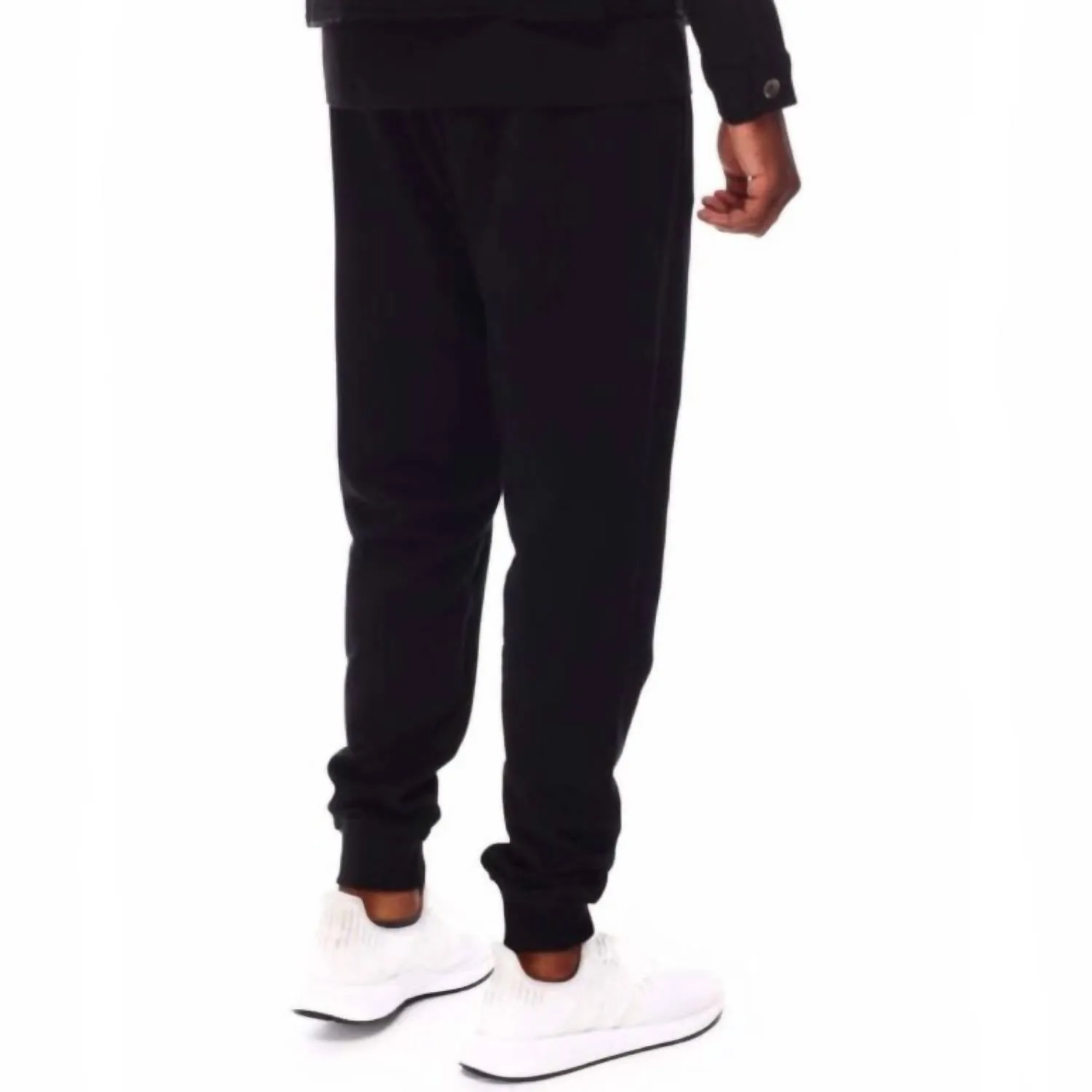 Men's Rhinestone No Hard Feelings Sweatpant In Black