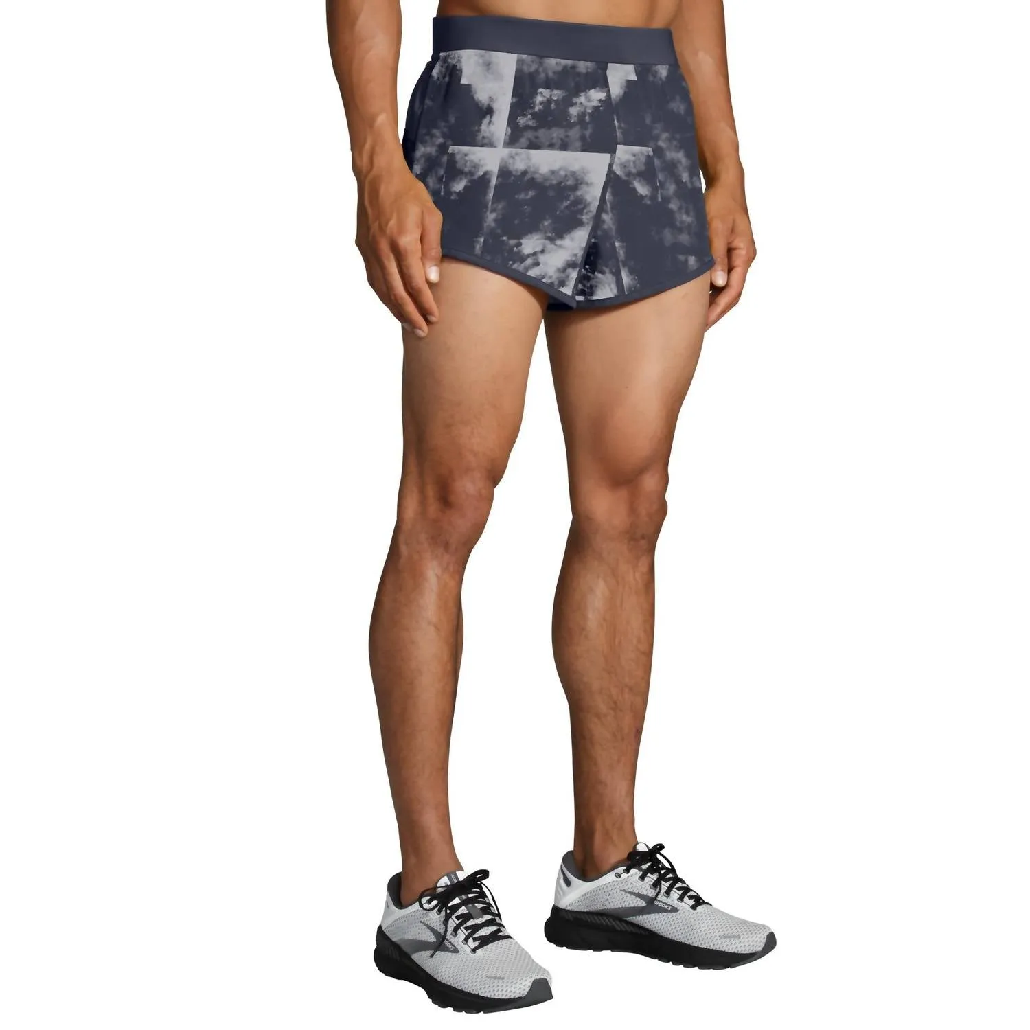 Men's Sherpa 3" Split Short In Concrete Cloud Dye Print