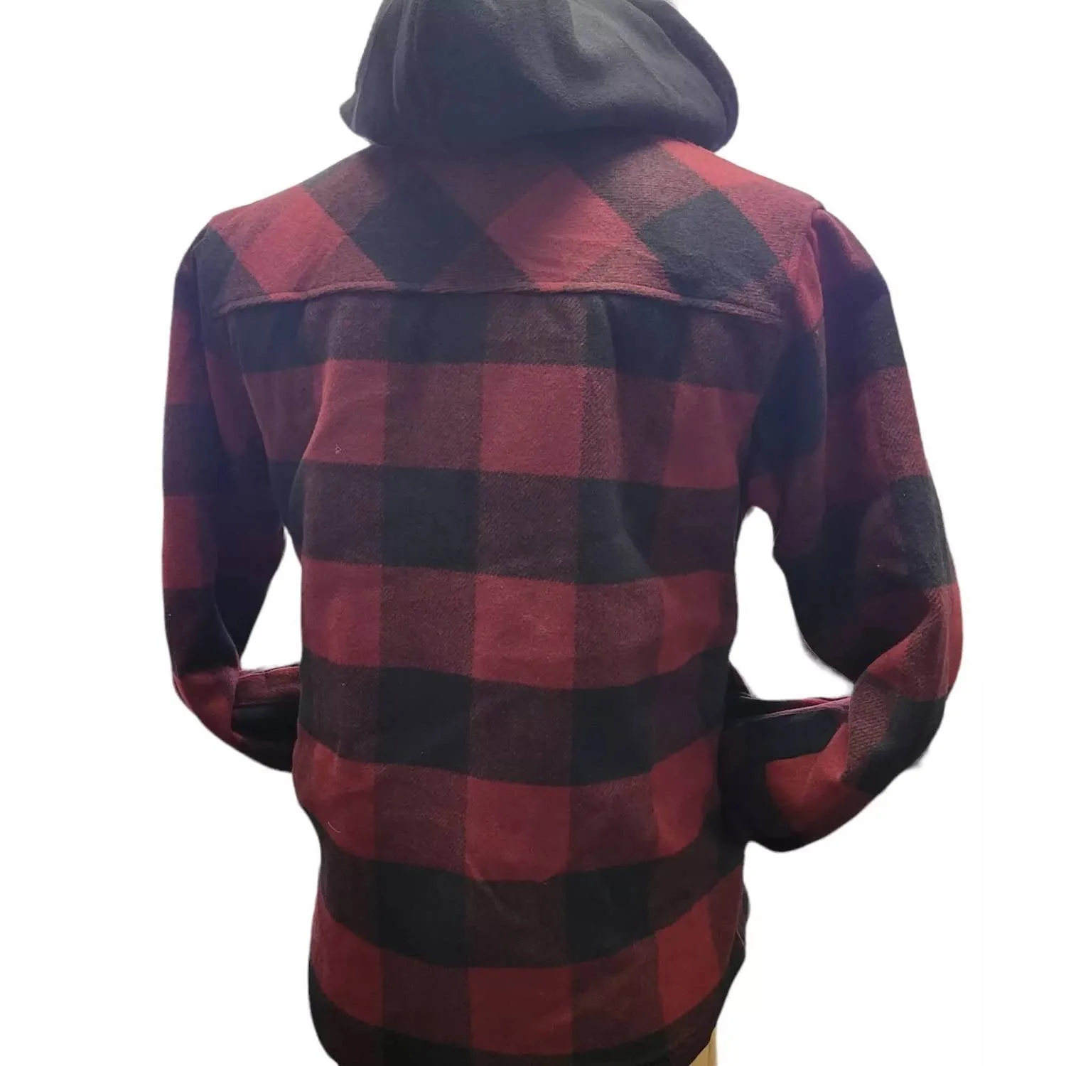 Men's Sherpa Plaid Jacket In Red