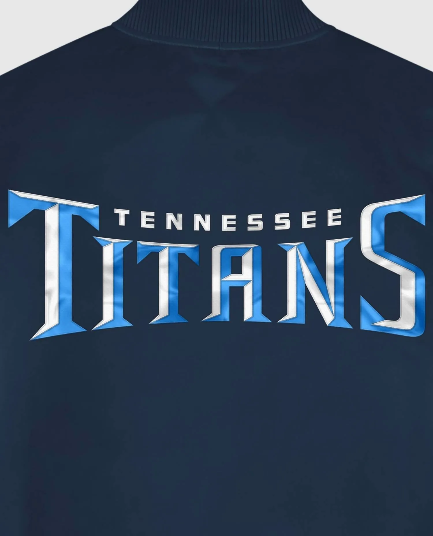 Men's Tennessee Titans Satin Full-Snap Jacket In Navy