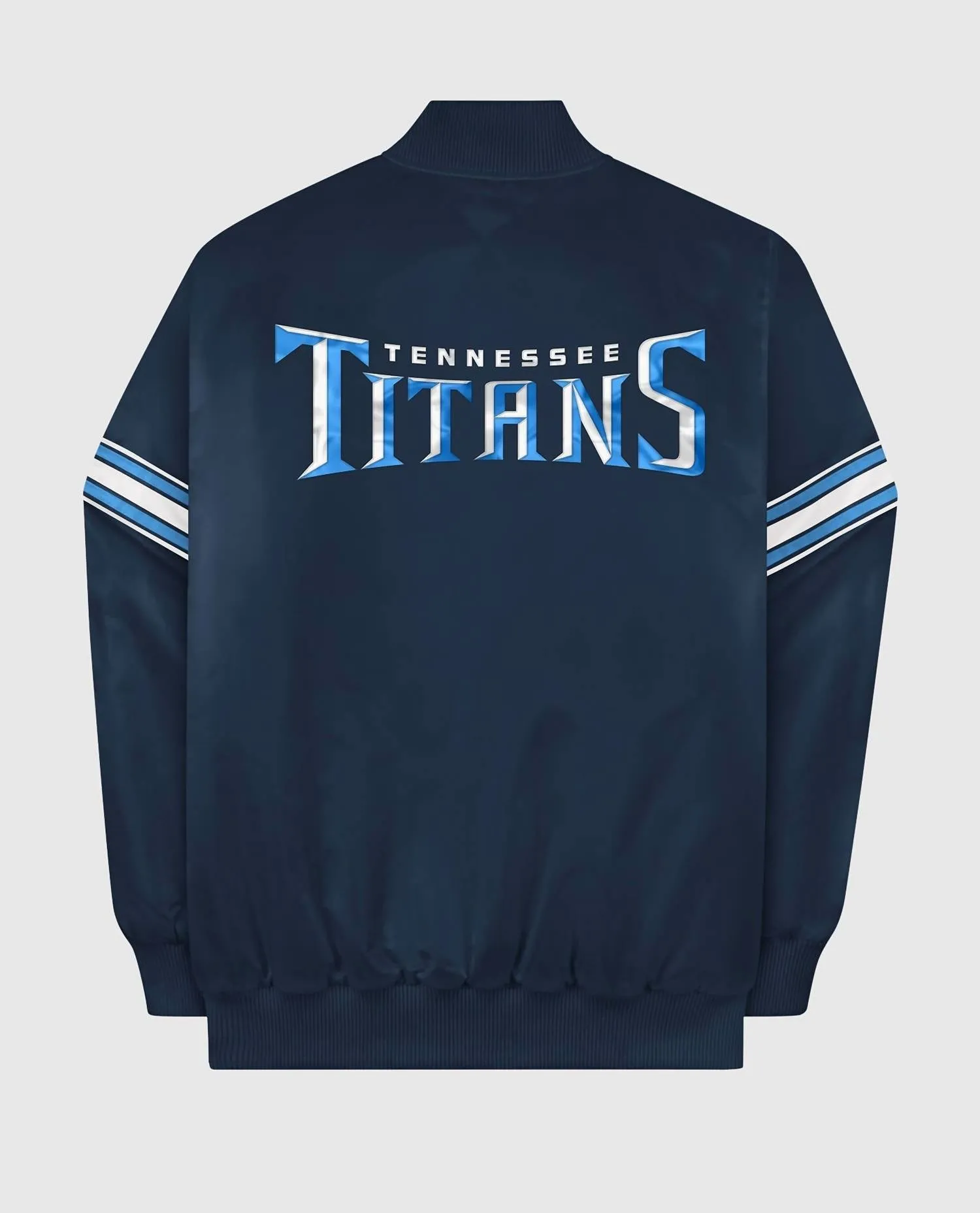 Men's Tennessee Titans Satin Full-Snap Jacket In Navy