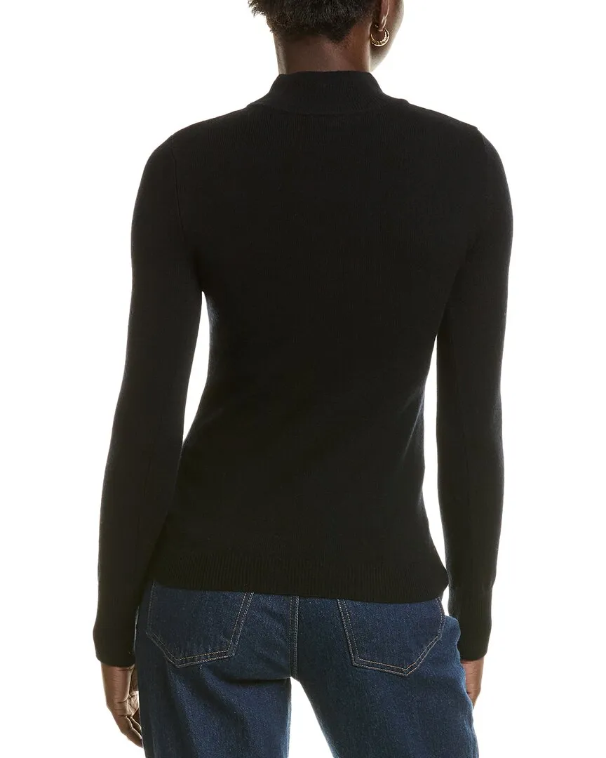 Milly Cutout Wool & Cashmere-Blend Turtleneck Sweater