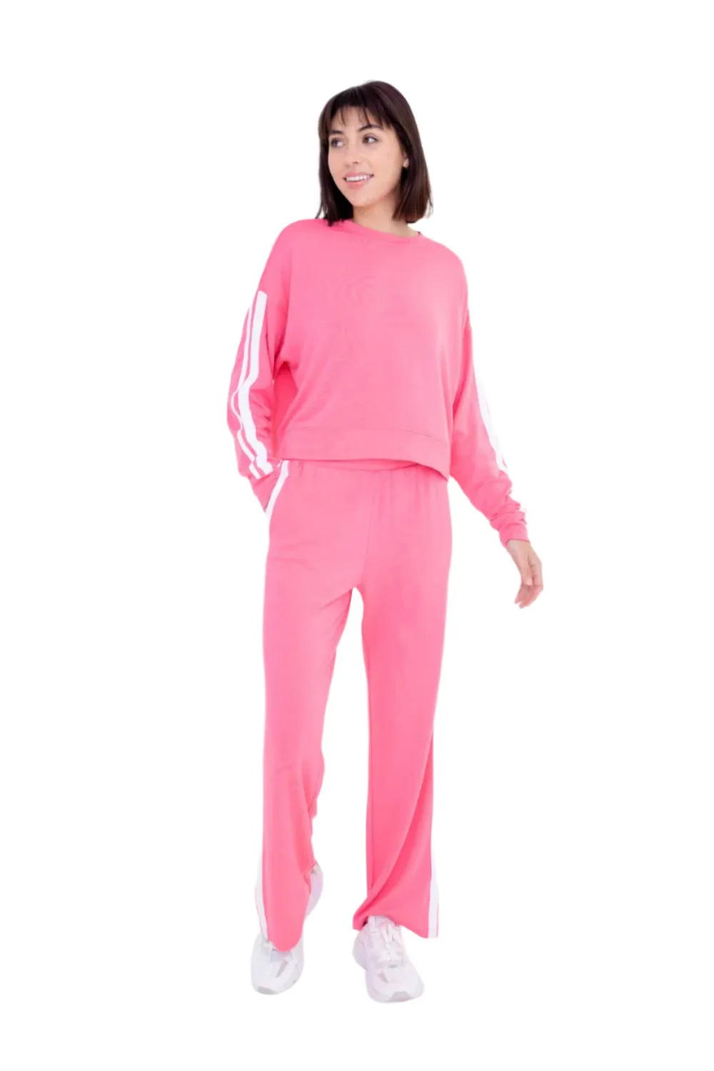 Mono B Side Stripe Wide Leg Lounge Pant KP11861