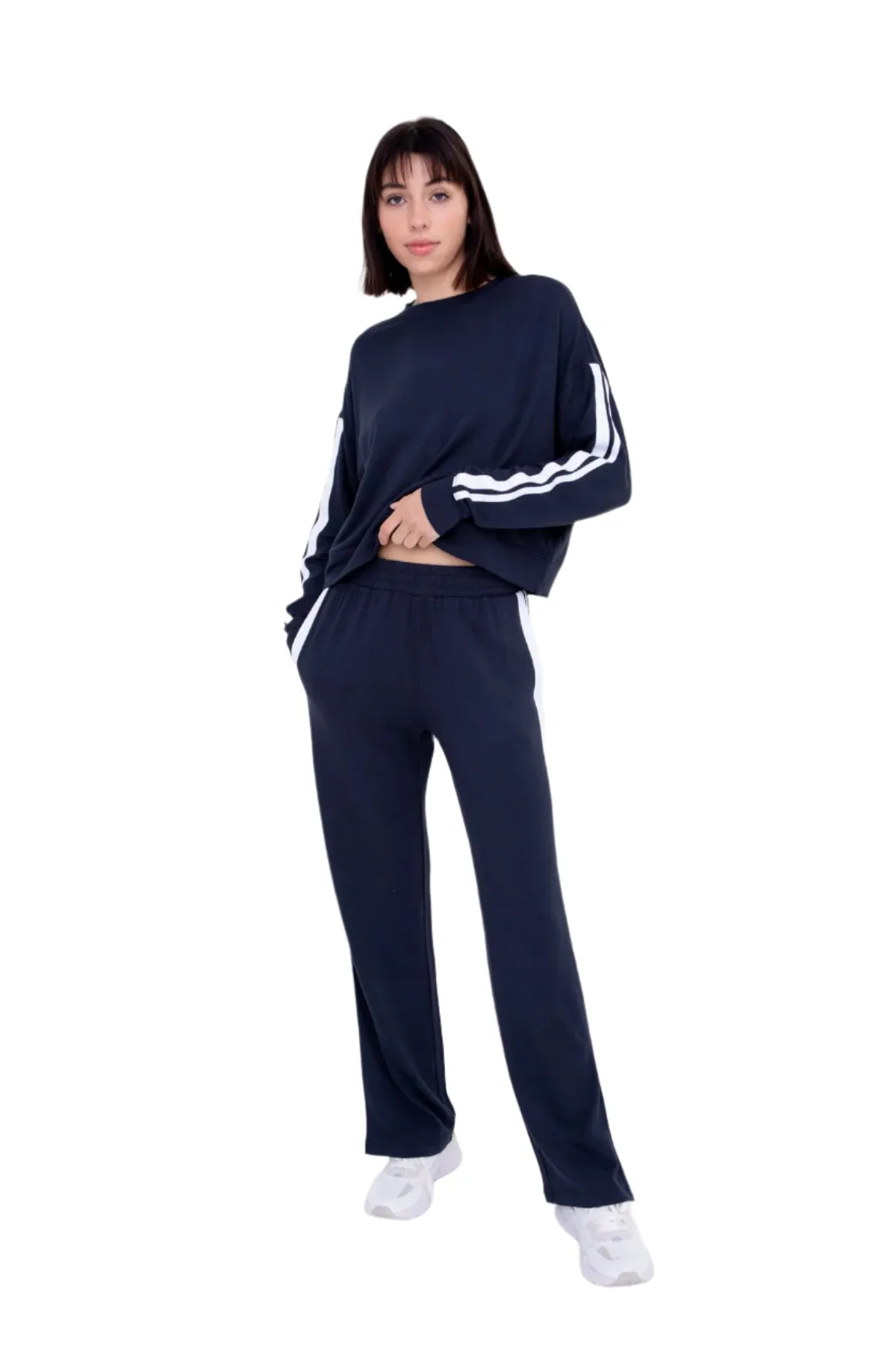 Mono B Side Stripe Wide Leg Lounge Pant KP11861