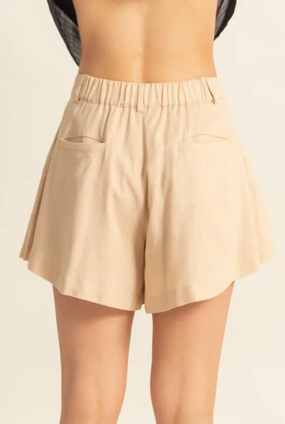 Mylah Flared Linen Shorts