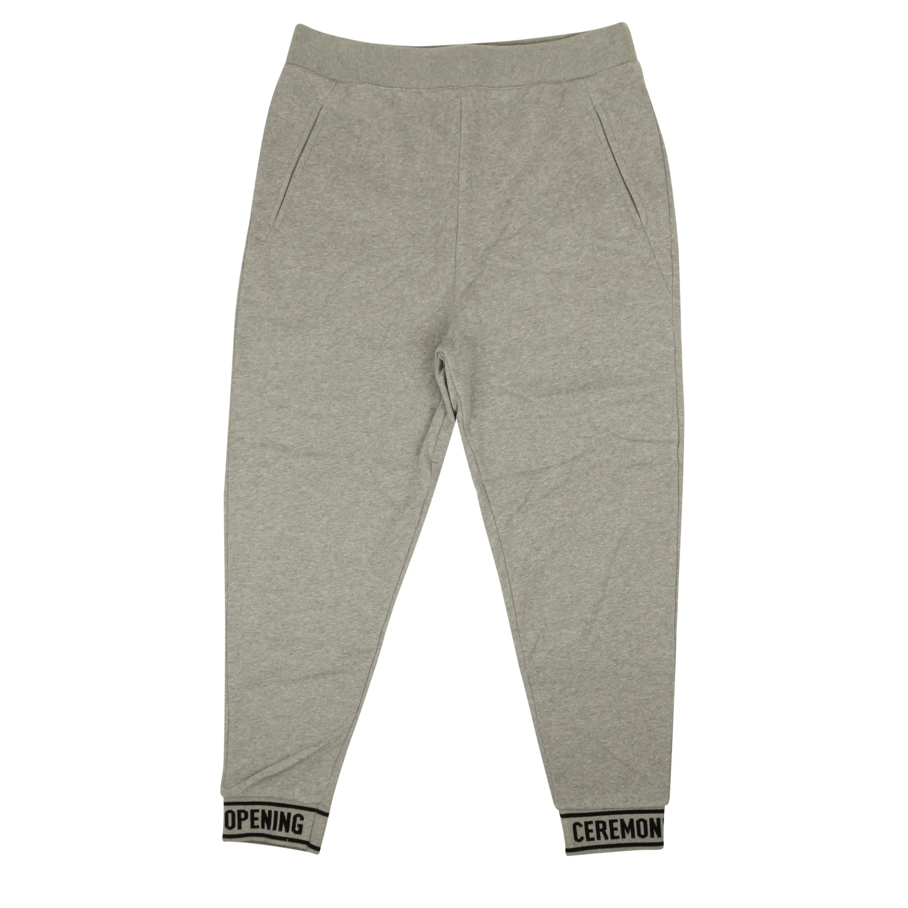 OPENING CEREMONY Grey Cotton Elastic Logo Sweatpans