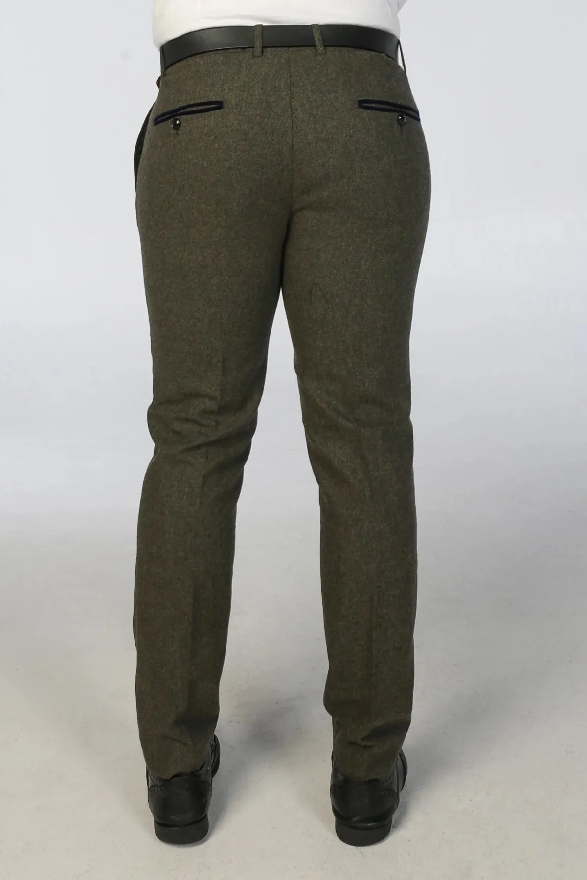 Oscar Wool Blend Trouser Tweed  Formal Pants