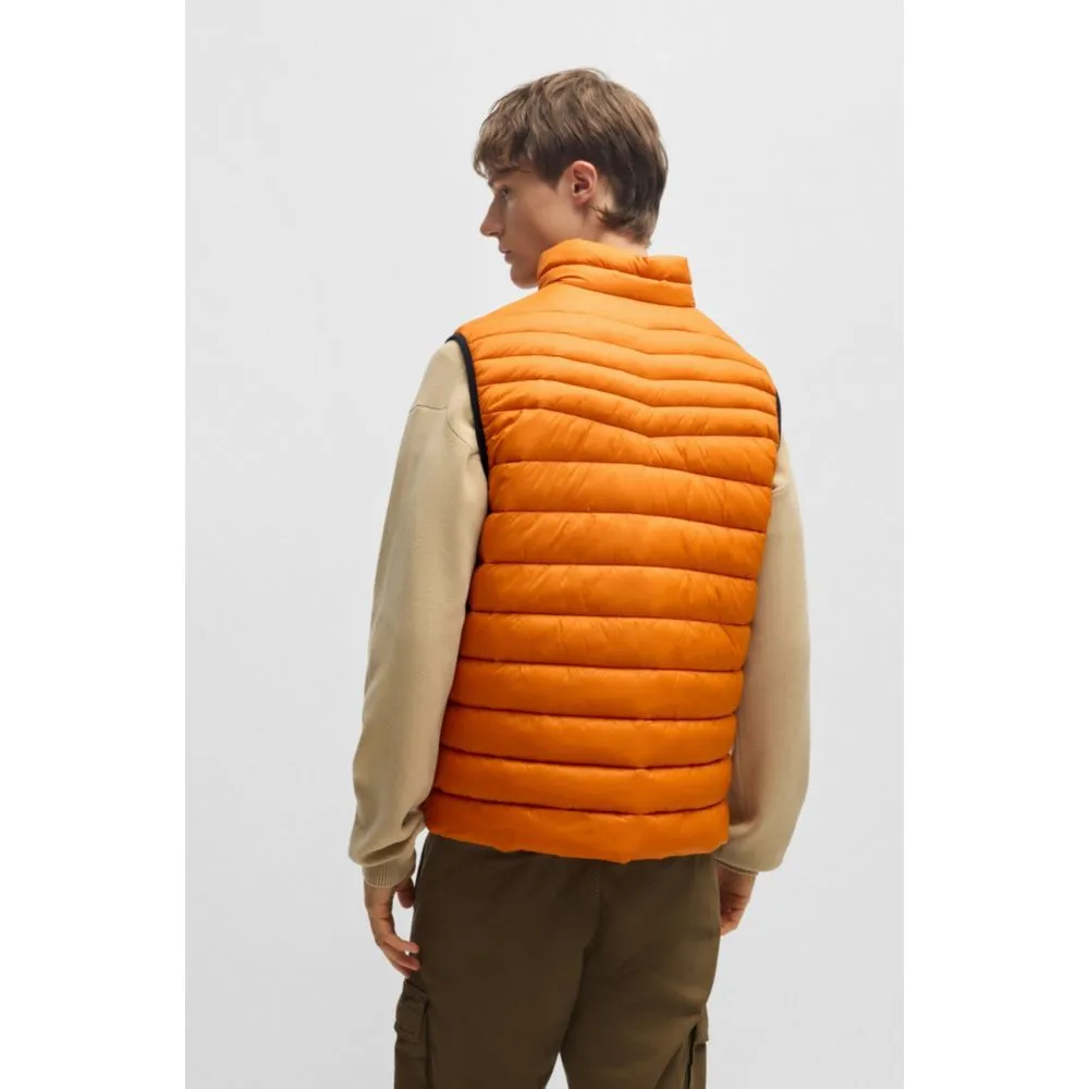 Packable slim-fit gilet in water-repellent fabric