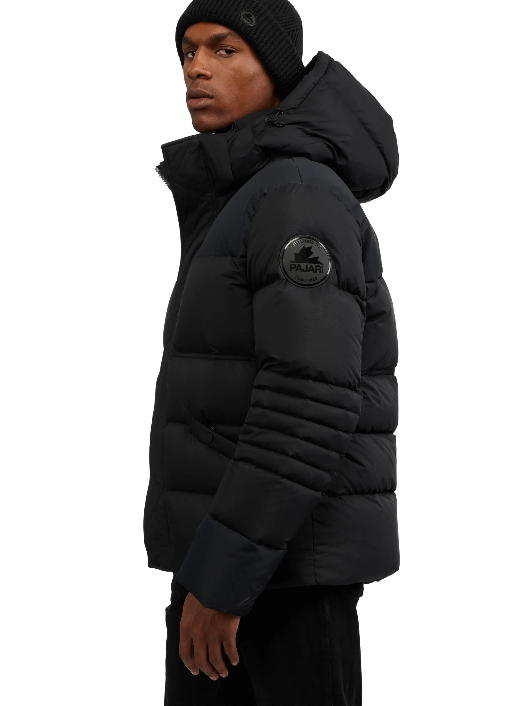 Pajar Men's Titan Mixed Media Puffer with Removable Hood
