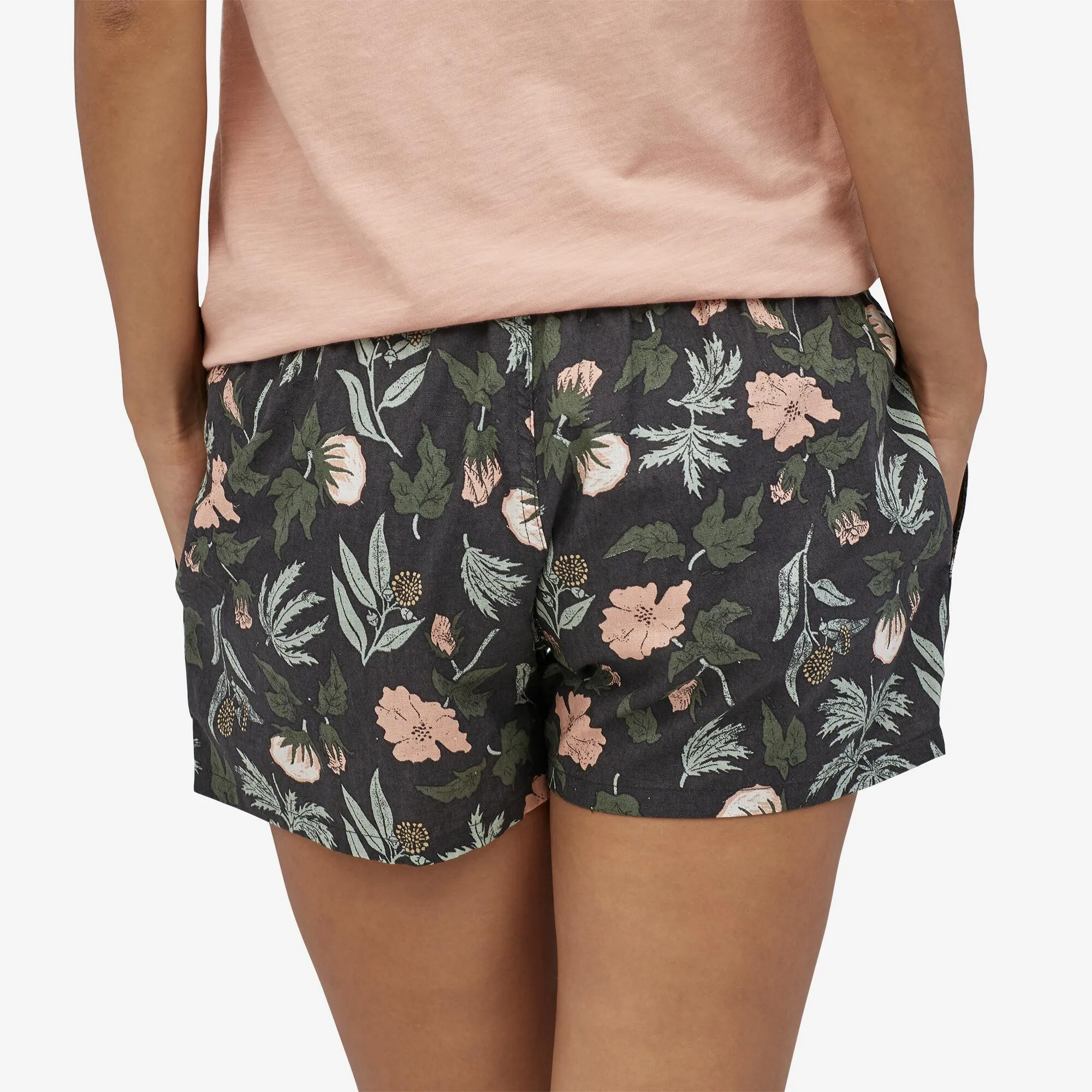 Patagonia Island Hemp Baggies Shorts Fiber Flora Multi Big Ink Black