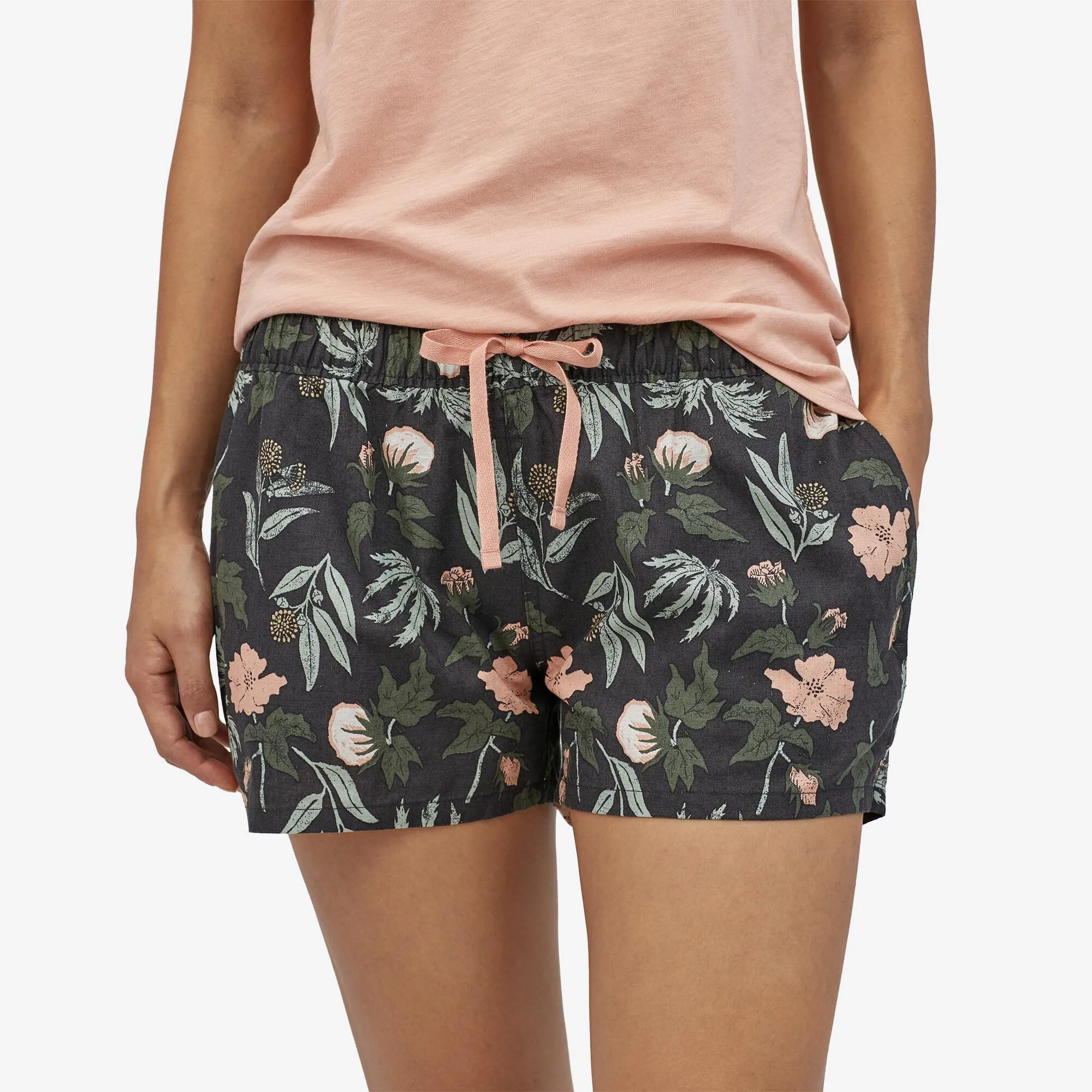 Patagonia Island Hemp Baggies Shorts Fiber Flora Multi Big Ink Black