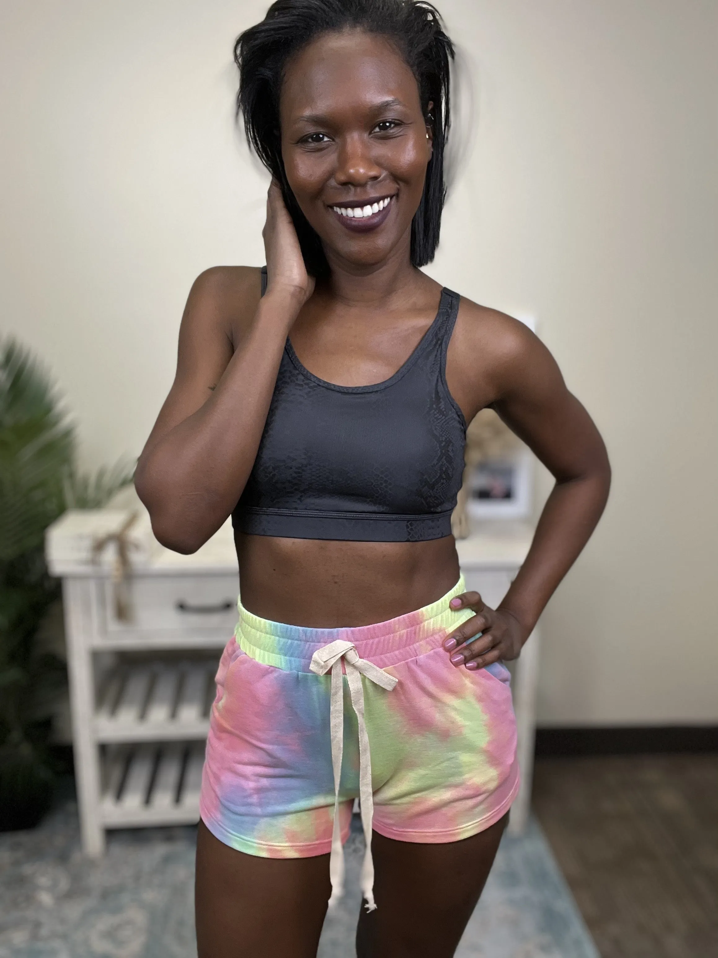 Peace and Love Women's Tie Dye Knit Shorts