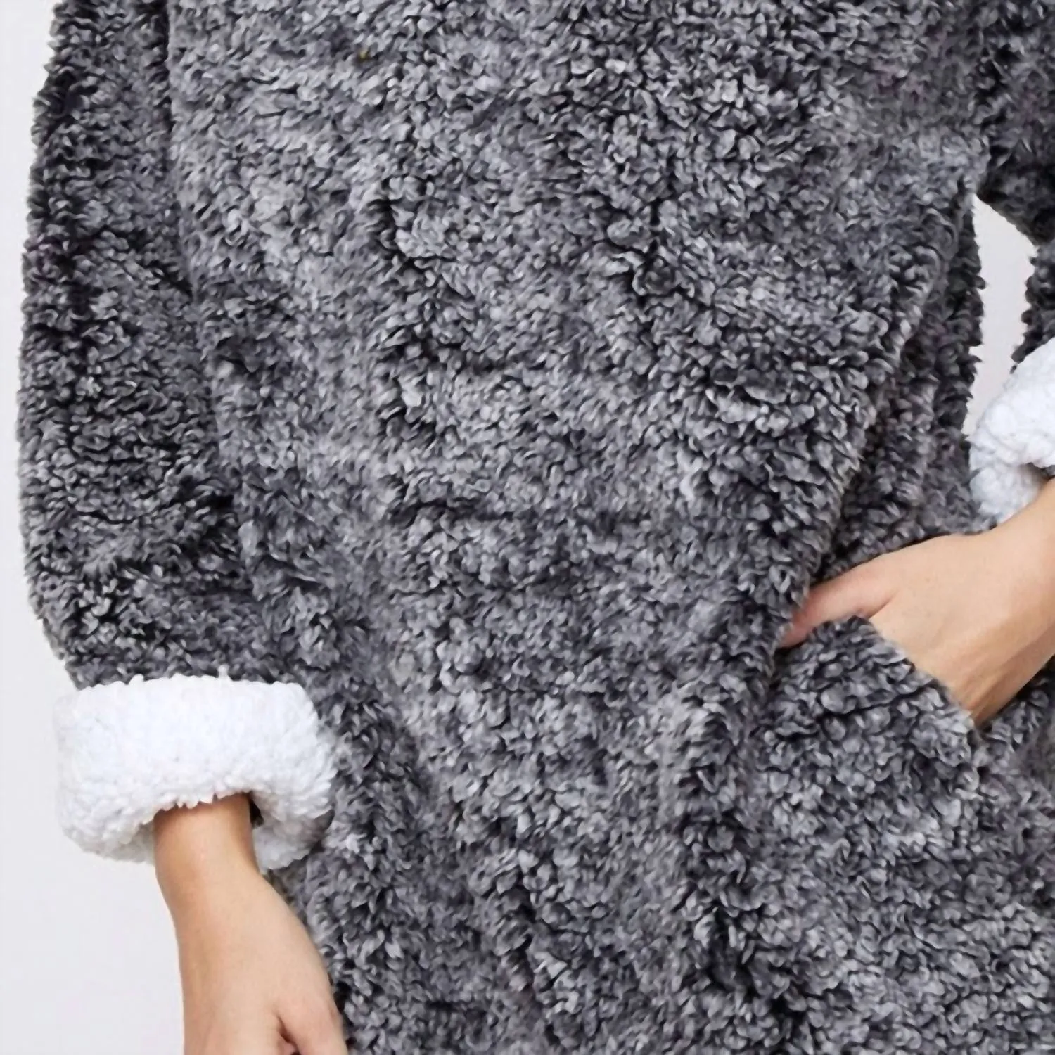 Plus Size Soft Pull Over Sweater In Charcoal