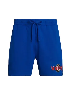 Polo Ralph Lauren Board Shorts Men's Blue Cotton Waffle-Knit Graphic MCWW171