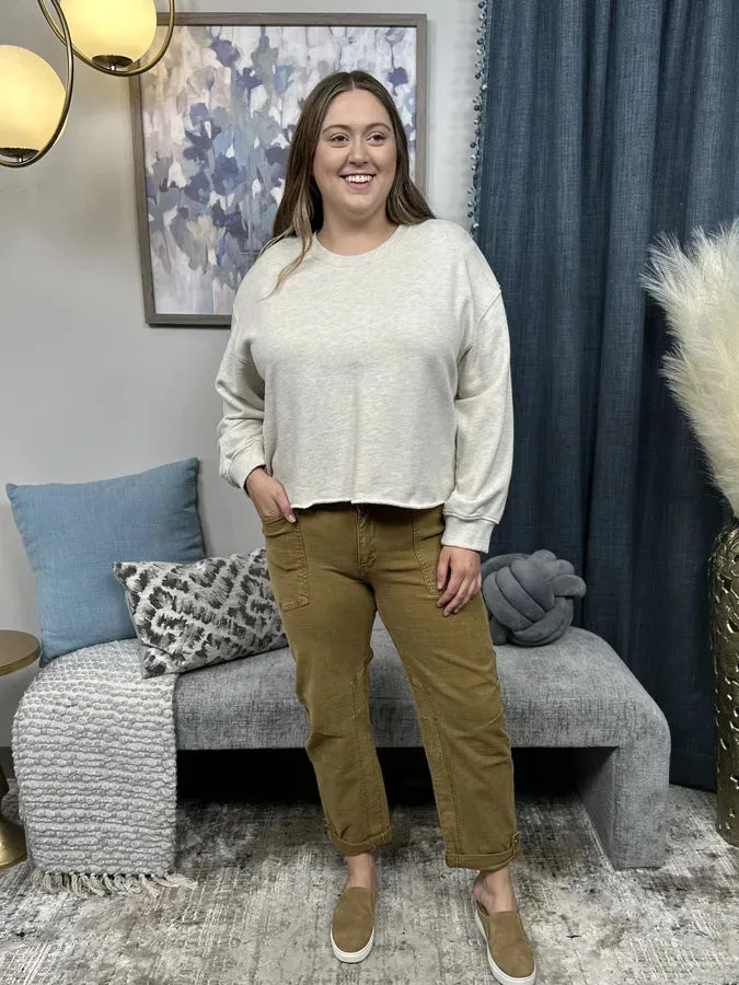 Premium Enchanted Moonlight Women's Oversized Cropped Sweatshirt * Final Sale*