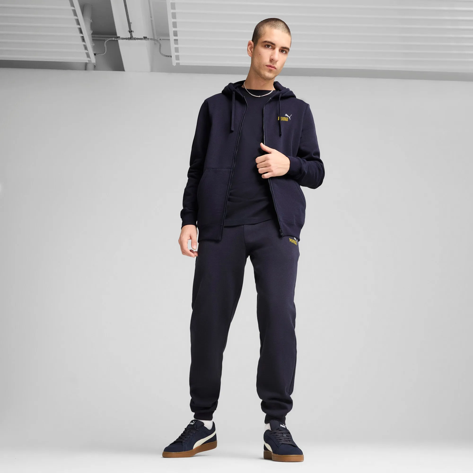 PUMA Men's Essentials 2 Colour Small No. 1 Logo Full-Zip Hoodie Men