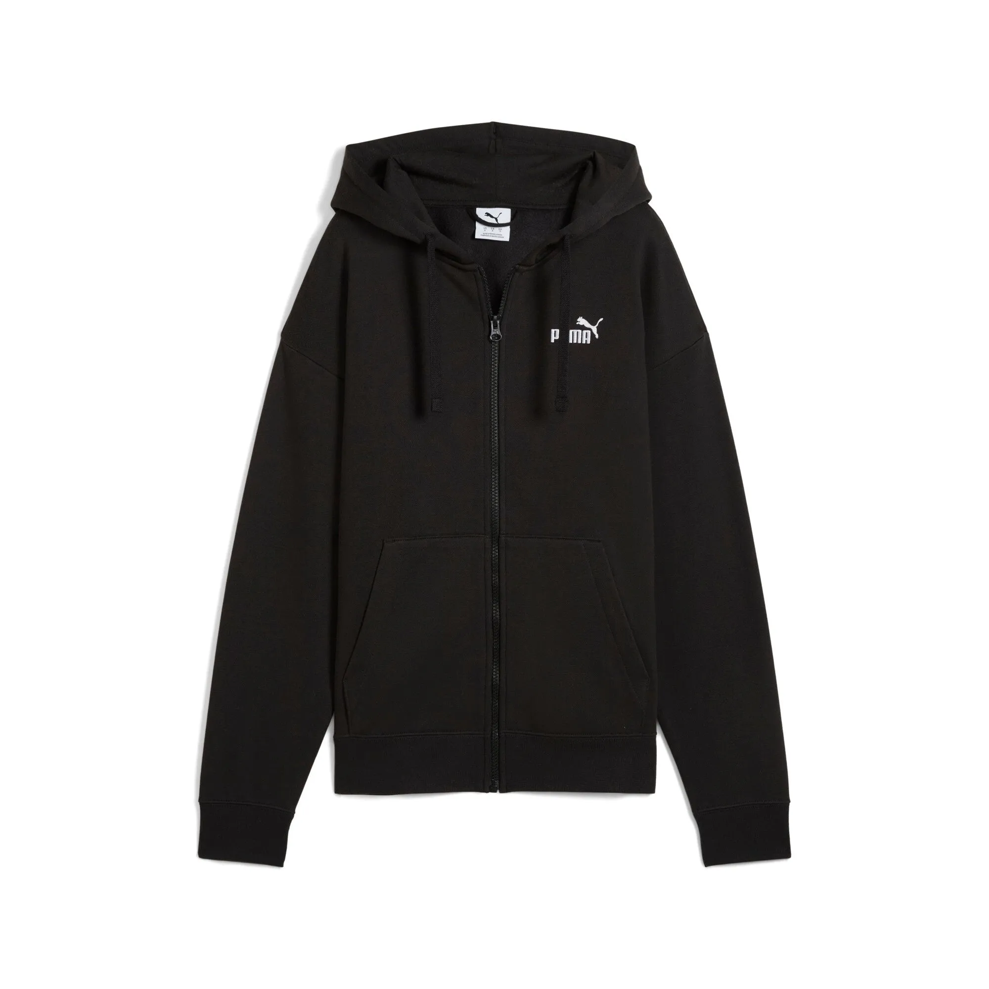 PUMA Women's Essentials Small No. 1 Logo Fleece Comfort Full-Zip Hoodie