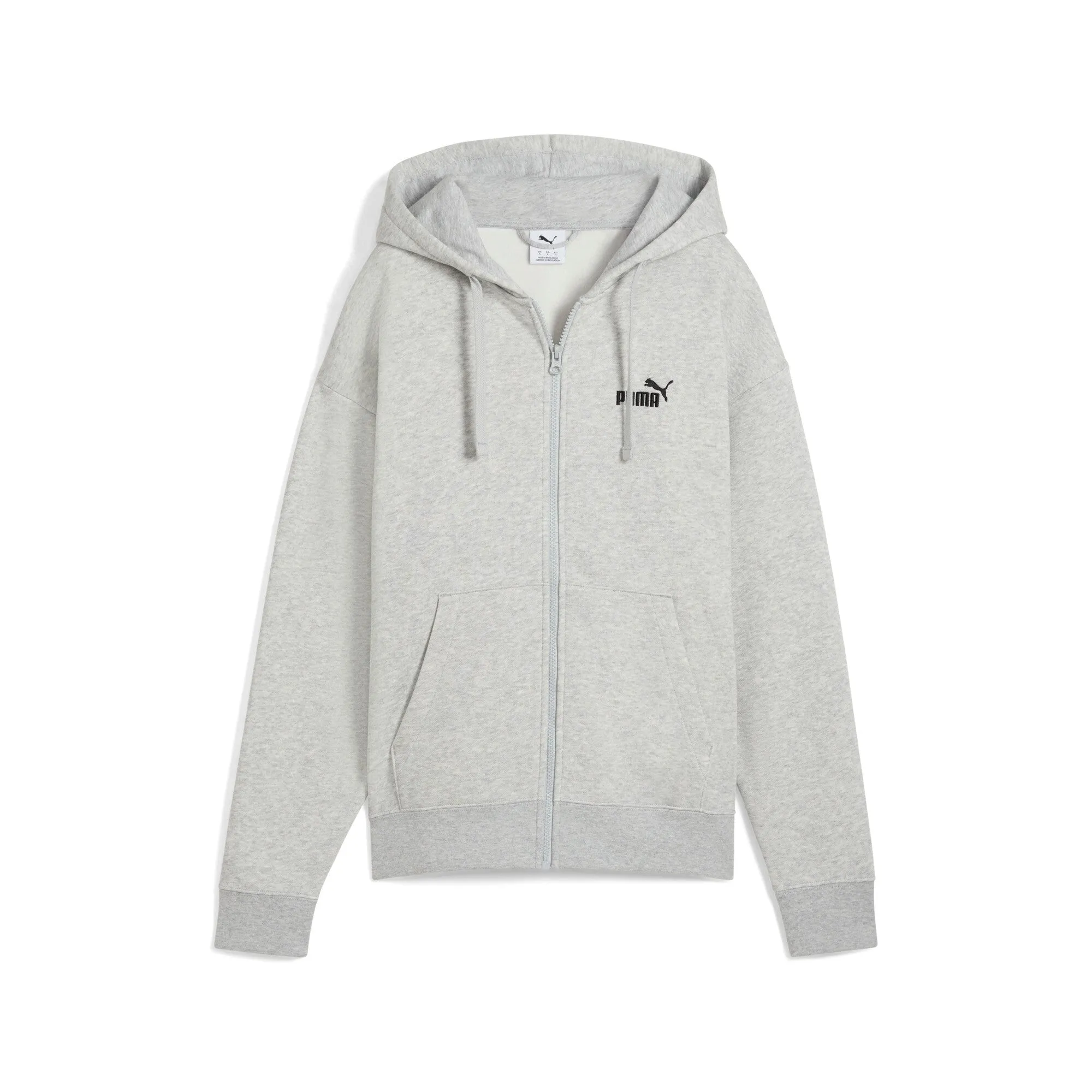 PUMA Women's Essentials Small No. 1 Logo Fleece Comfort Full-Zip Hoodie