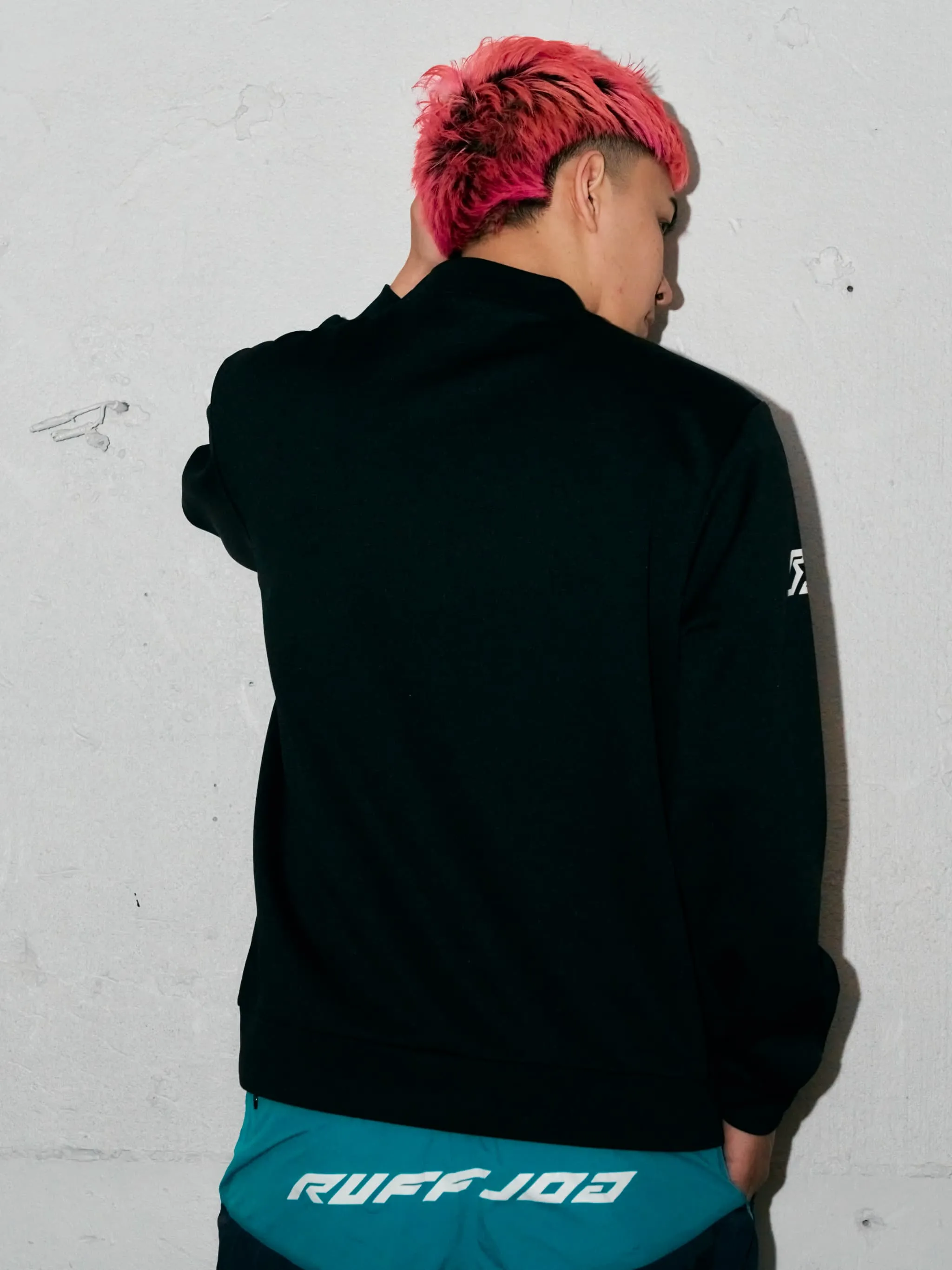 RACING LOGO L/S MOCK NECK SHIRTS BLACK