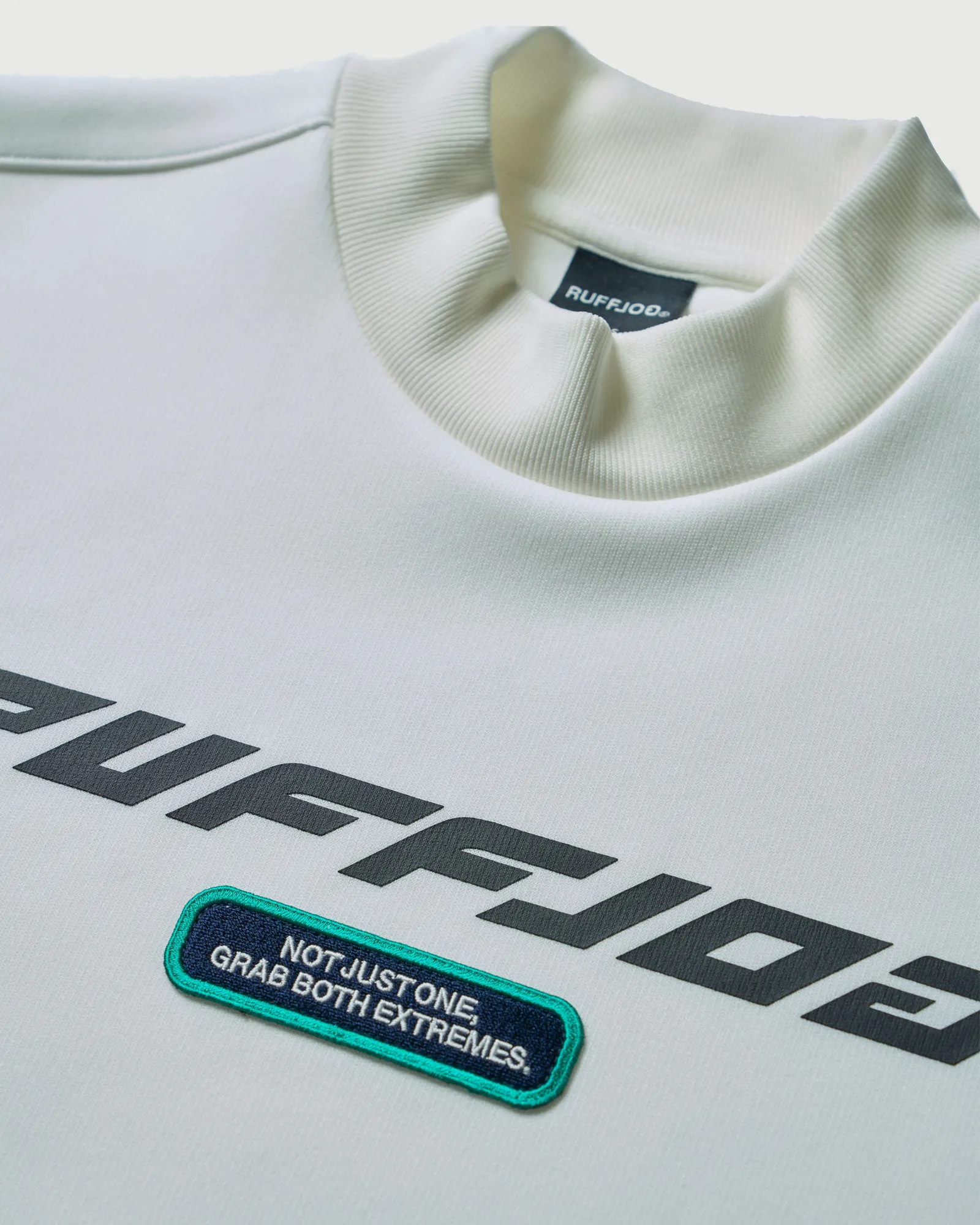 RACING LOGO L/S MOCK NECK SHIRTS WHITE