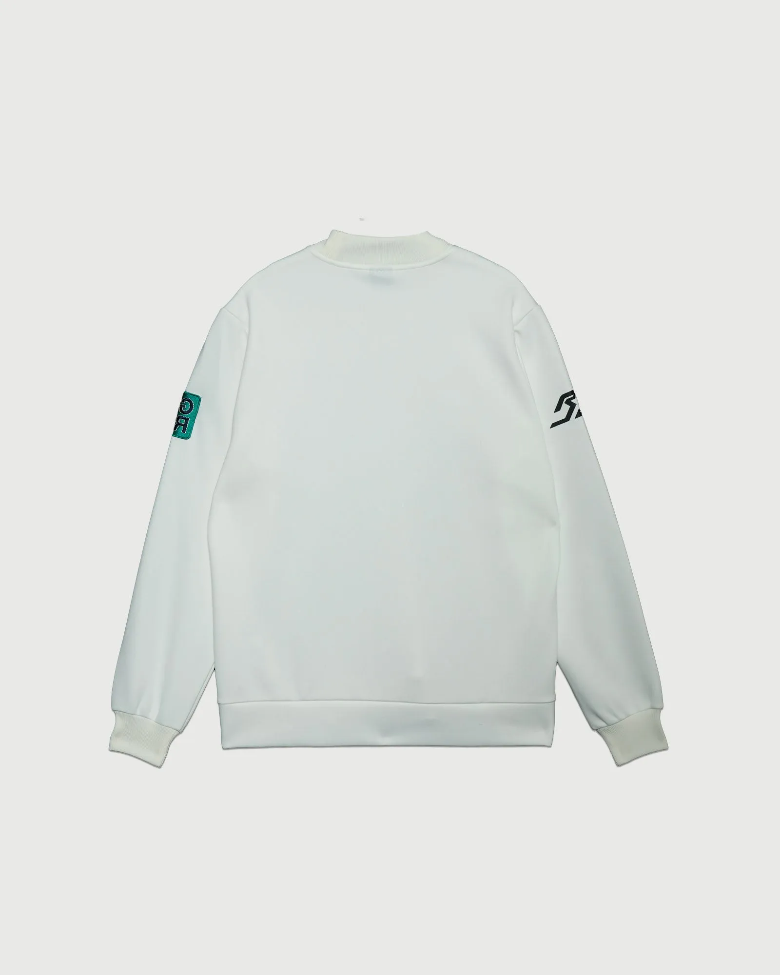 RACING LOGO L/S MOCK NECK SHIRTS WHITE