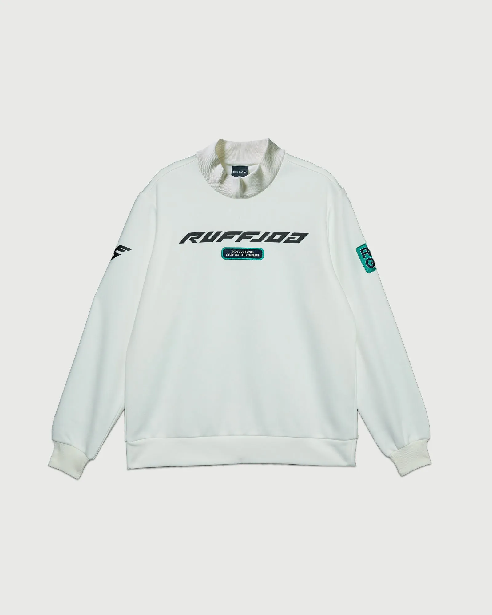 RACING LOGO L/S MOCK NECK SHIRTS WHITE