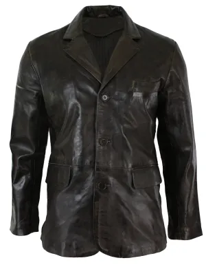 Real Leather Smart Casual Blazer