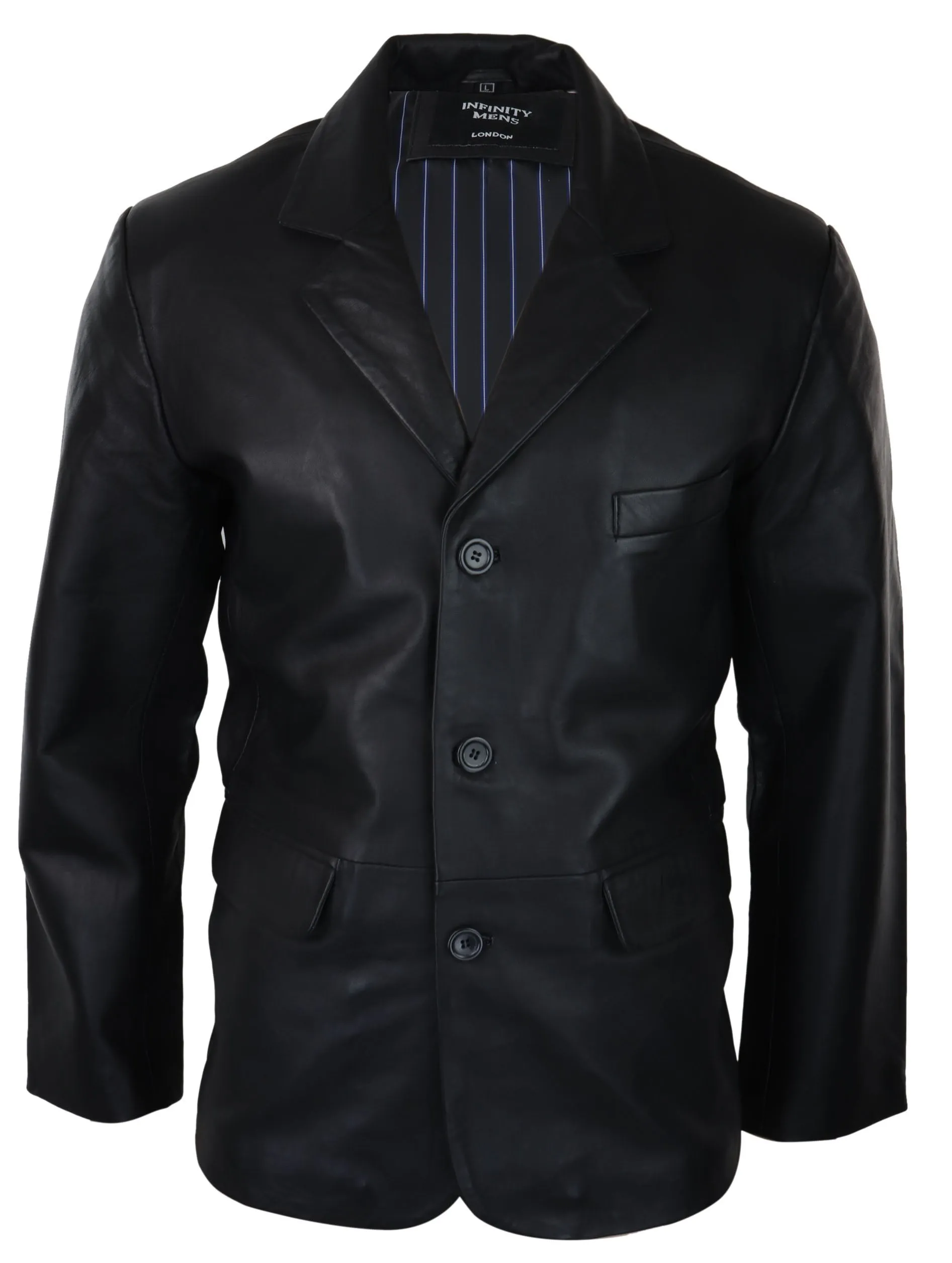 Real Leather Smart Casual Blazer