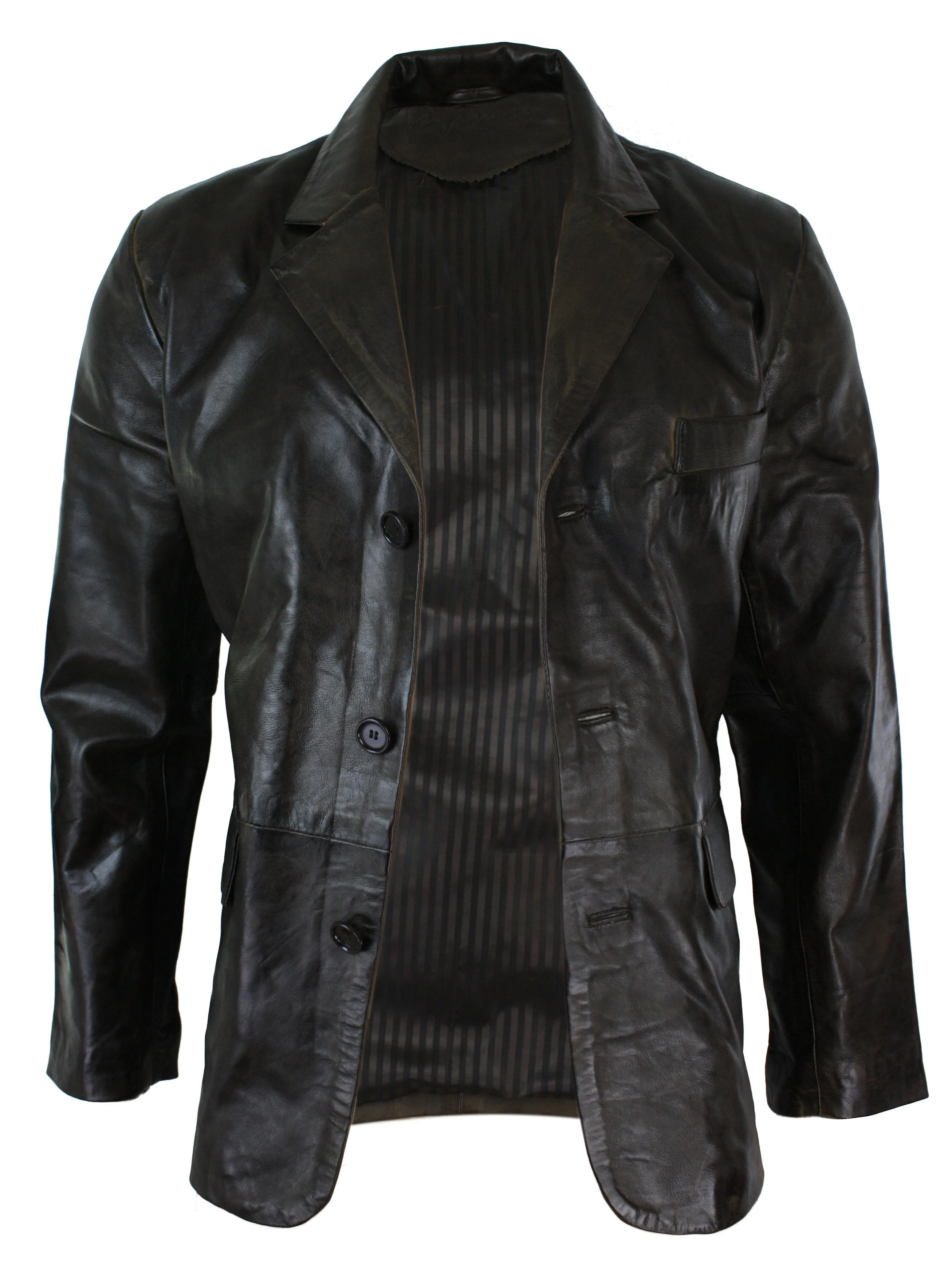 Real Leather Smart Casual Blazer