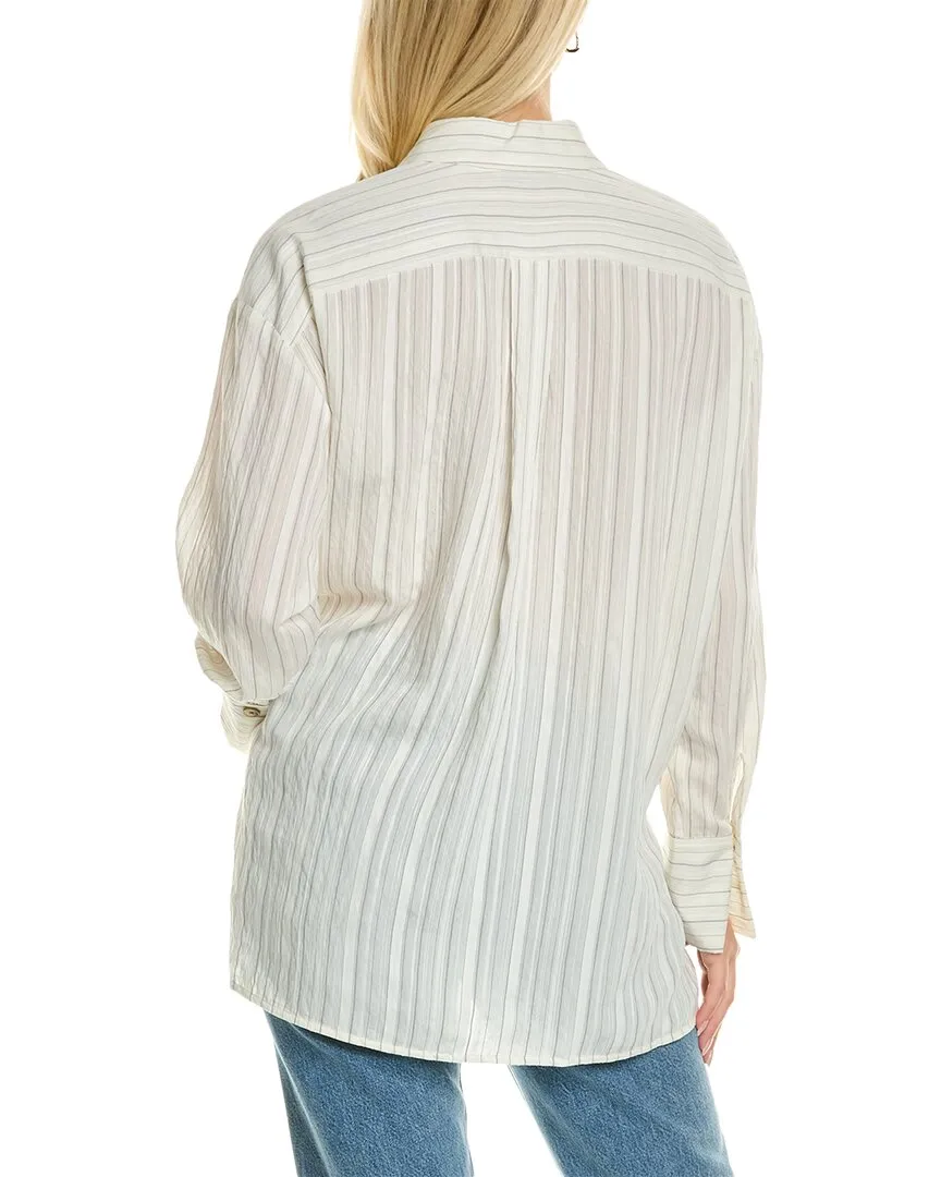 Rebecca Taylor Rumpled Stripe Shirt