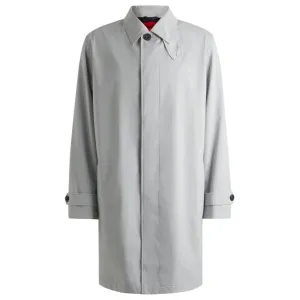 Regular-fit coat in water-repellent fabric