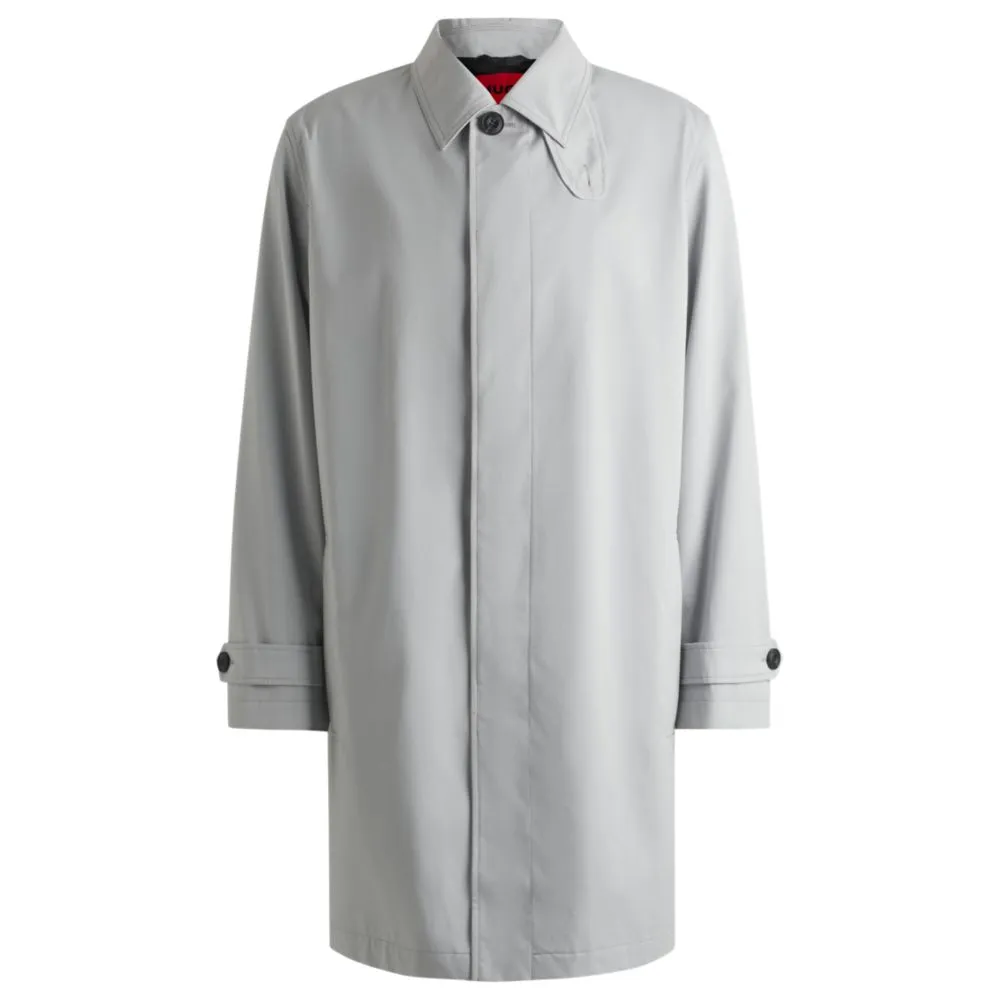 Regular-fit coat in water-repellent fabric