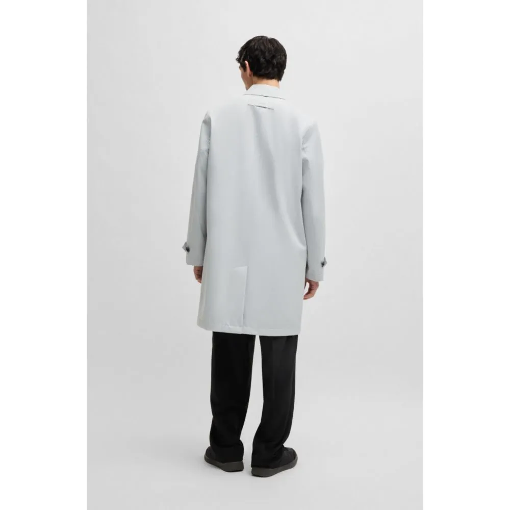 Regular-fit coat in water-repellent fabric