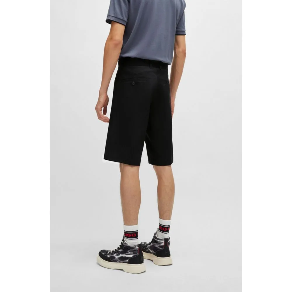 Regular-fit shorts with slim leg and buttoned pockets