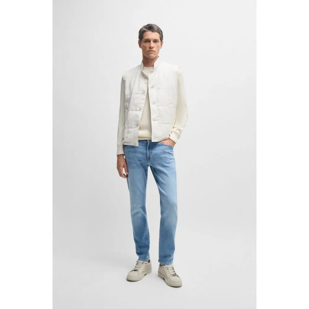 Regular-fit sweater in silk and cotton